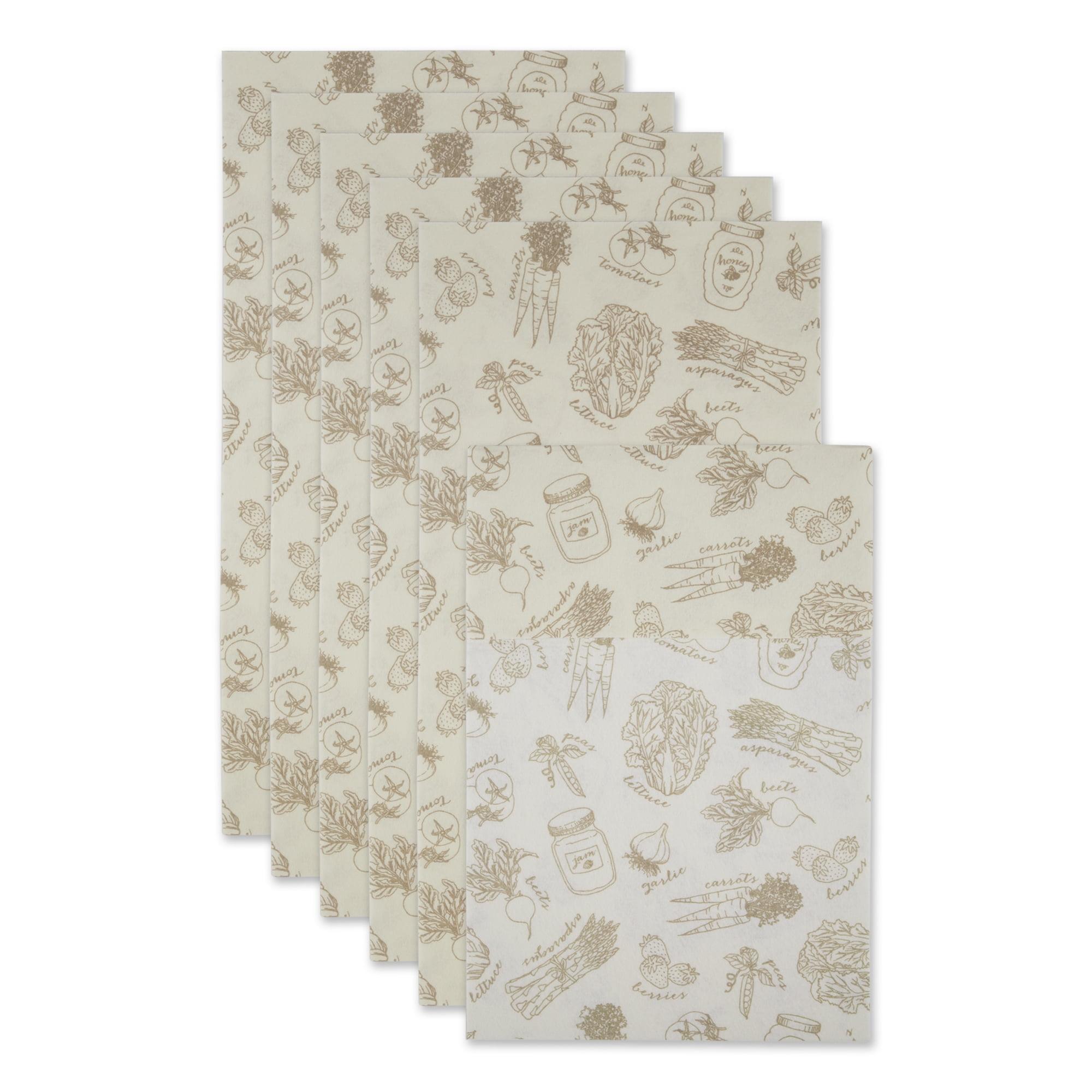 Cream Market Print Fridge Liner (Set of 6)