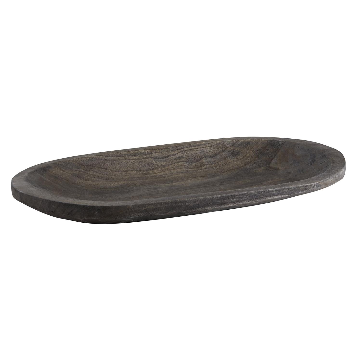 Dark Brown Paulownia Wood Decorative Serving Platter