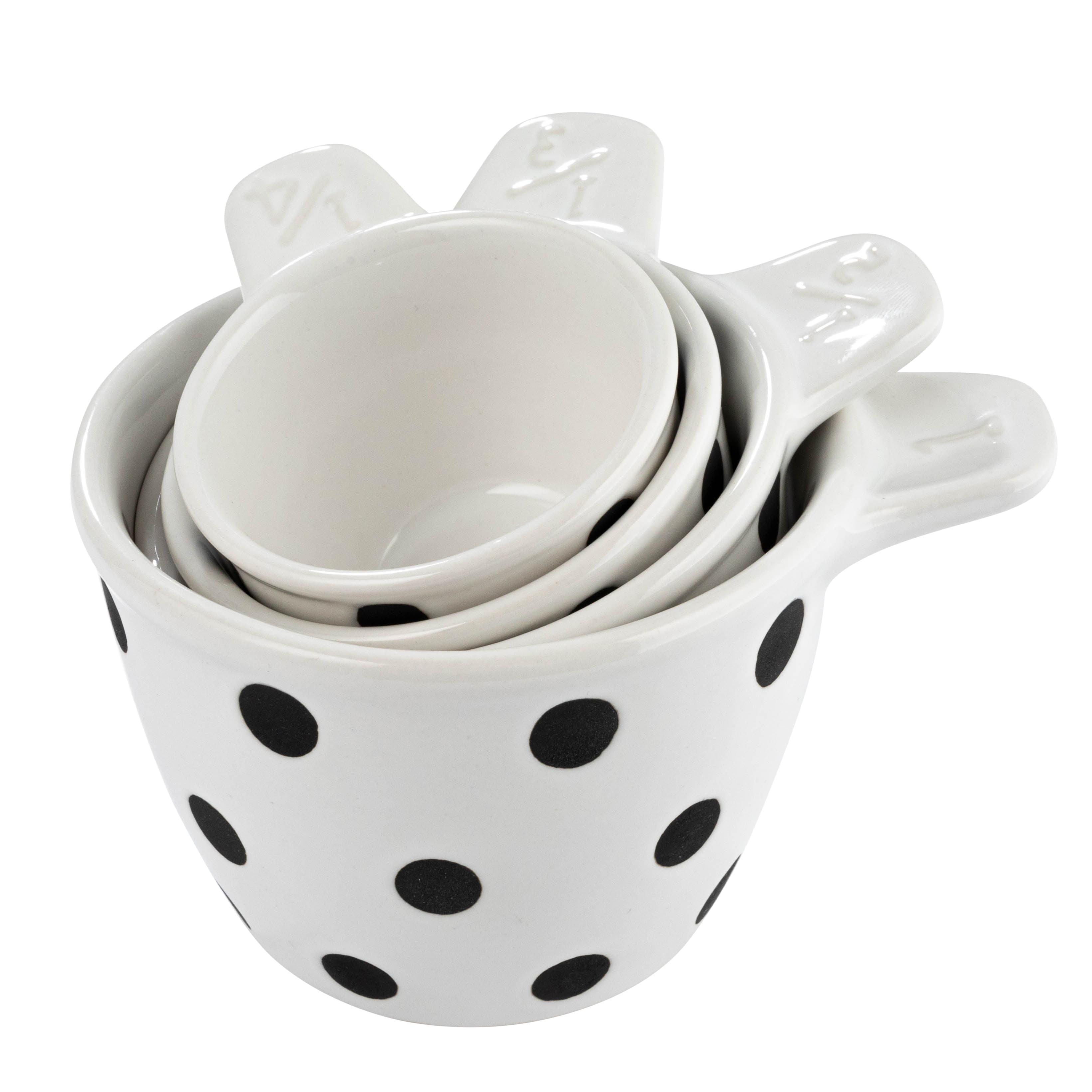 Creative Co-Op Creative Co-Op Melange 4 -Piece Ceramic Measuring Cup Set