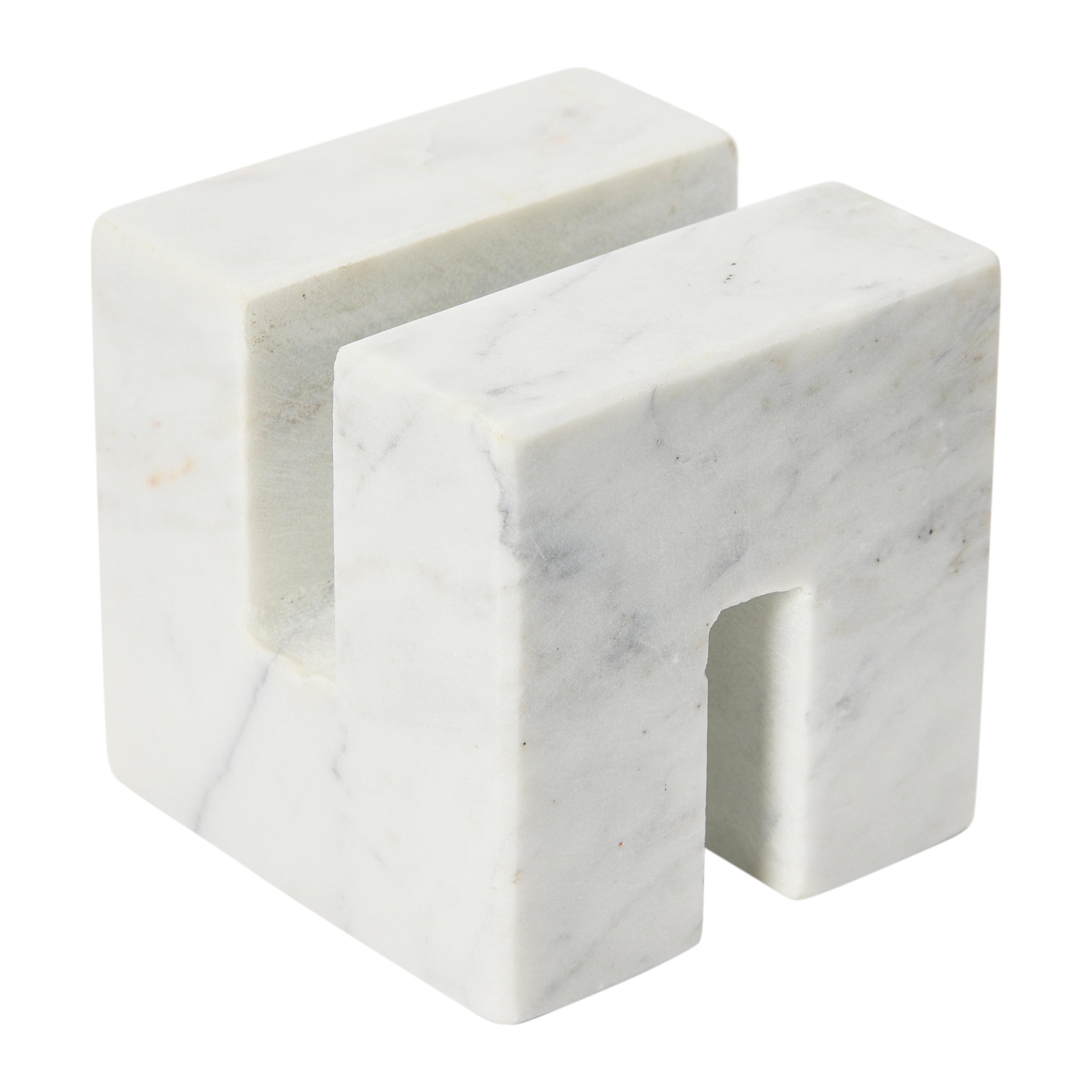 Storied Home Contemporary Marble Cookbook Stand