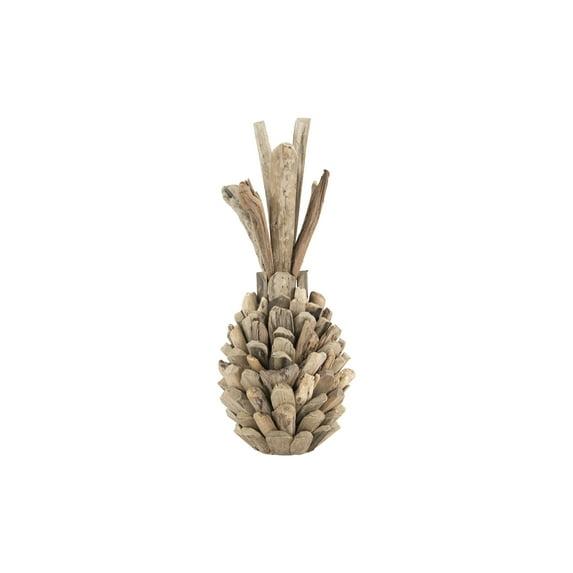 Driftwood Pineapple Decorative Sculpture (7.75"x16.5") - Storied Home: Unique Bohemian Style, Indoor Summer Accent
