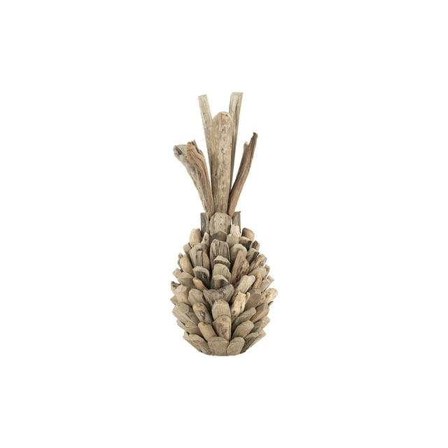 Driftwood Pineapple Decorative Sculpture (7.75"x16.5") - Storied Home: Unique Bohemian Style, Indoor Summer Accent