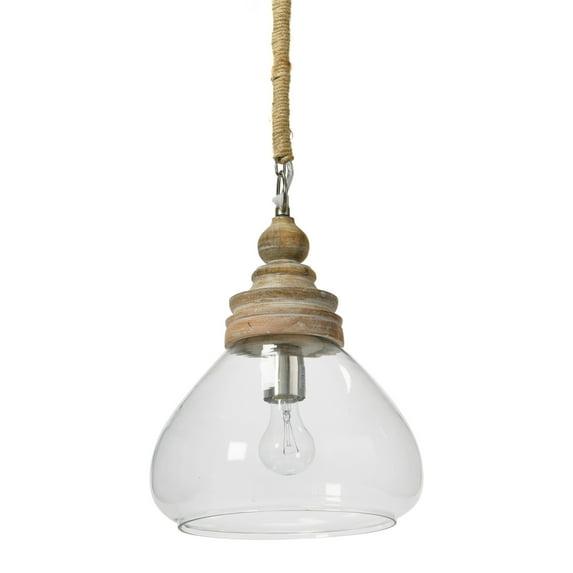 August Grove® Bellantoni Distressed Mango Wood Ceiling Light