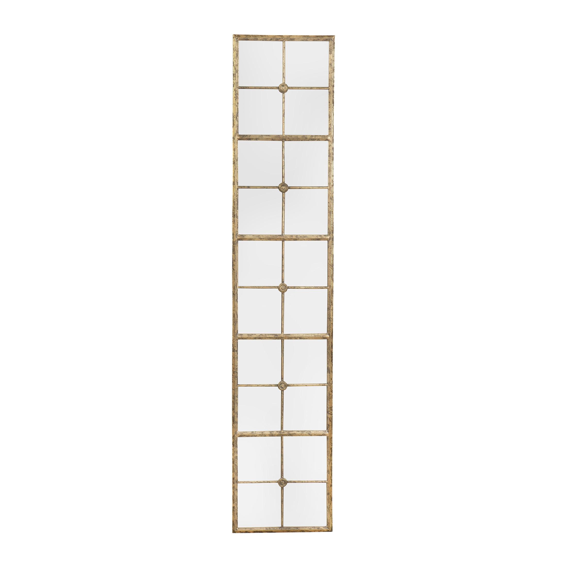 65" Gold Rectangular Metal Framed Wall Mirror