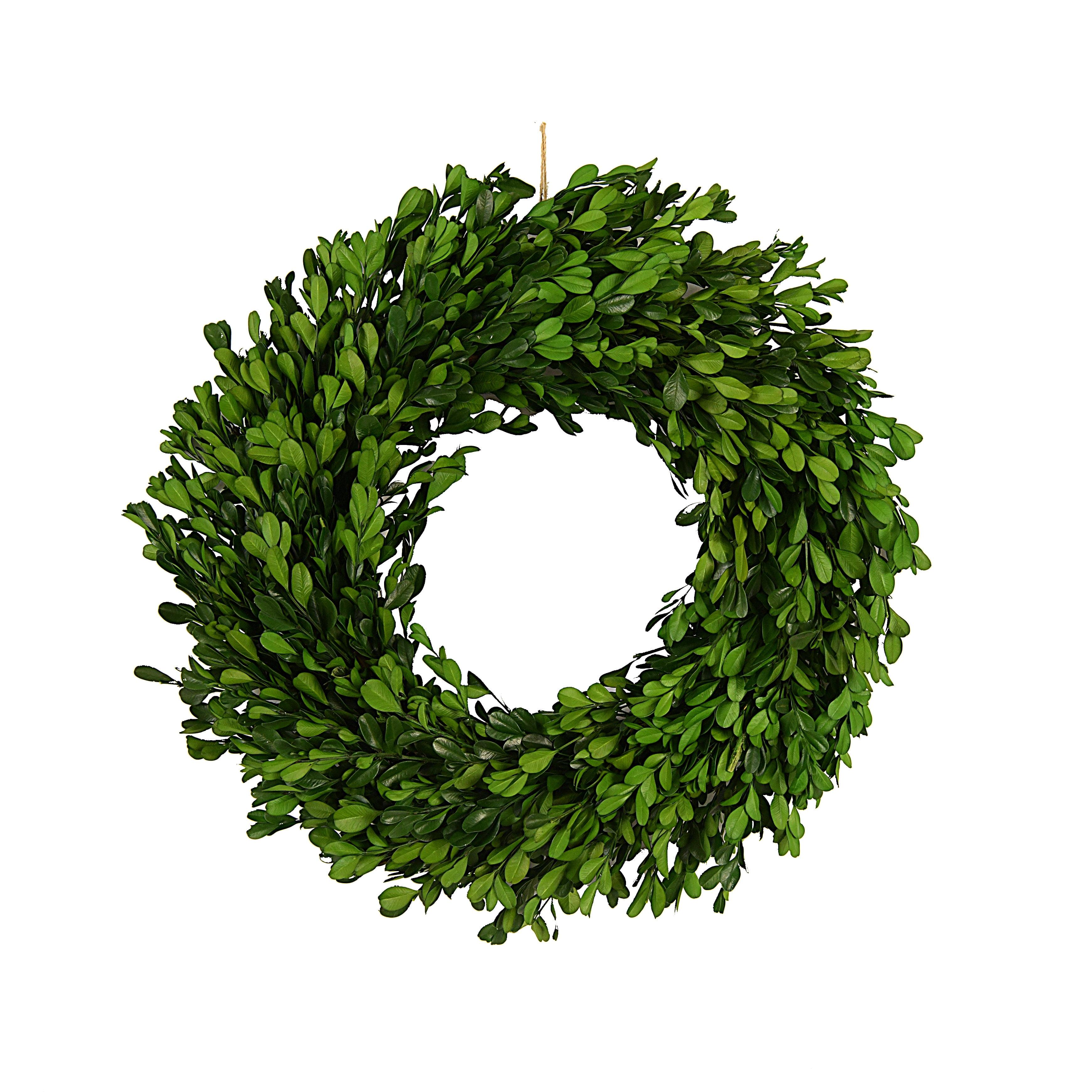 Round Faux Boxwood Wreath