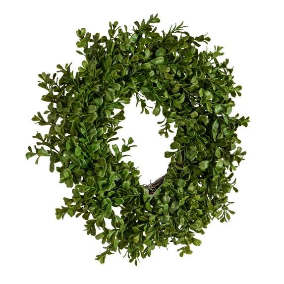 Round Faux Boxwood Wreath
