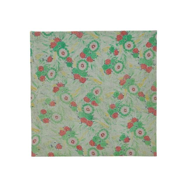 Creative Co-Op Global Cotton Bengali Rali Quilt Fabric Wall Art, Multicolor