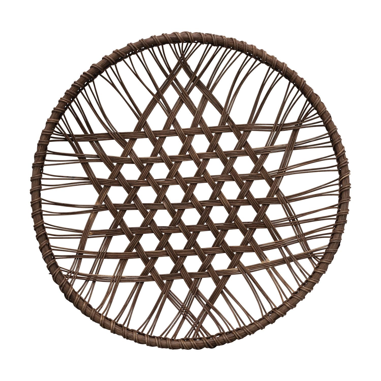 Creative Co-Op Hand-Woven Rattan Open Weave Basket