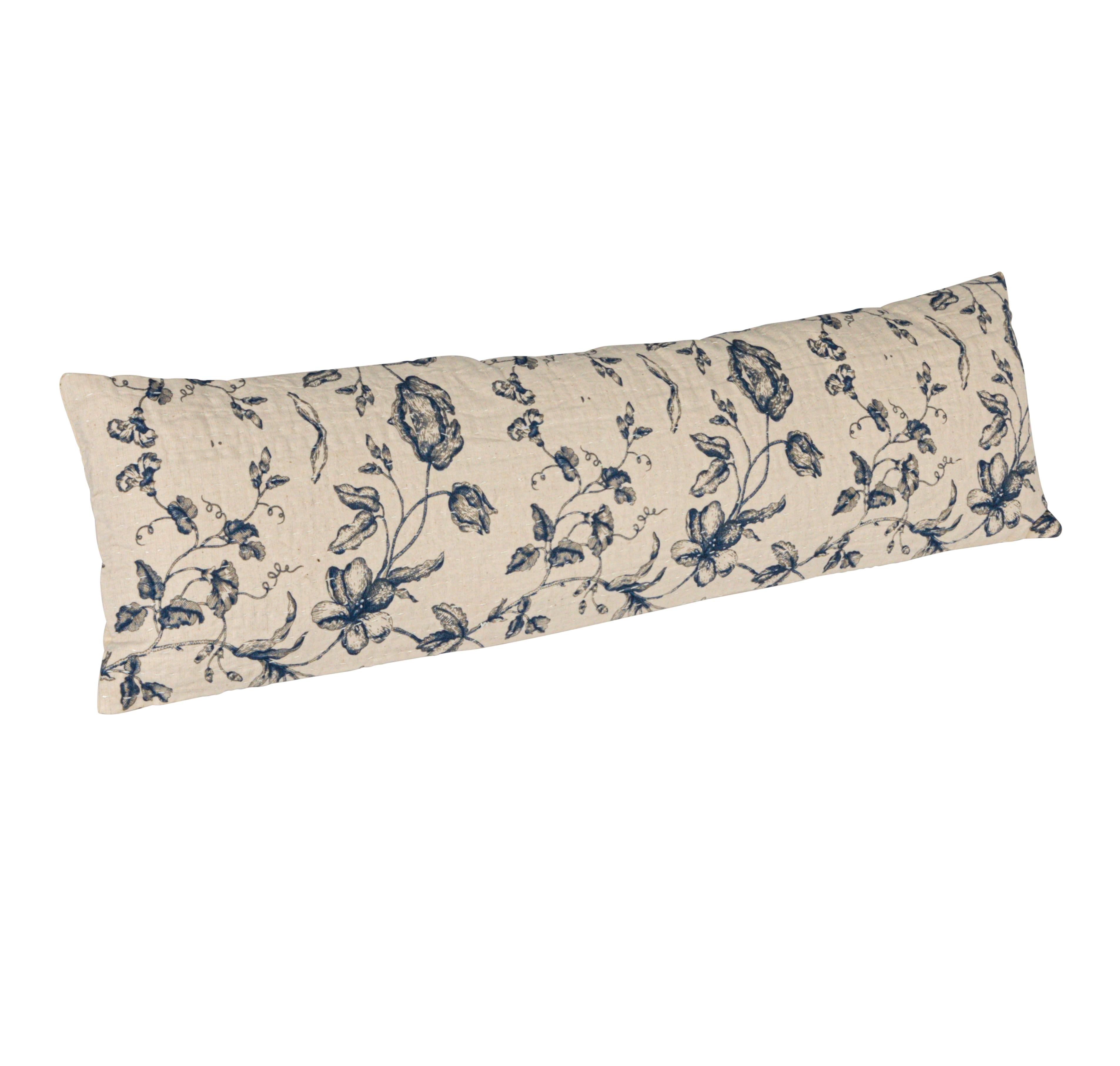 Creative Co-Op Long Patterned Cotton Lumbar Pillow