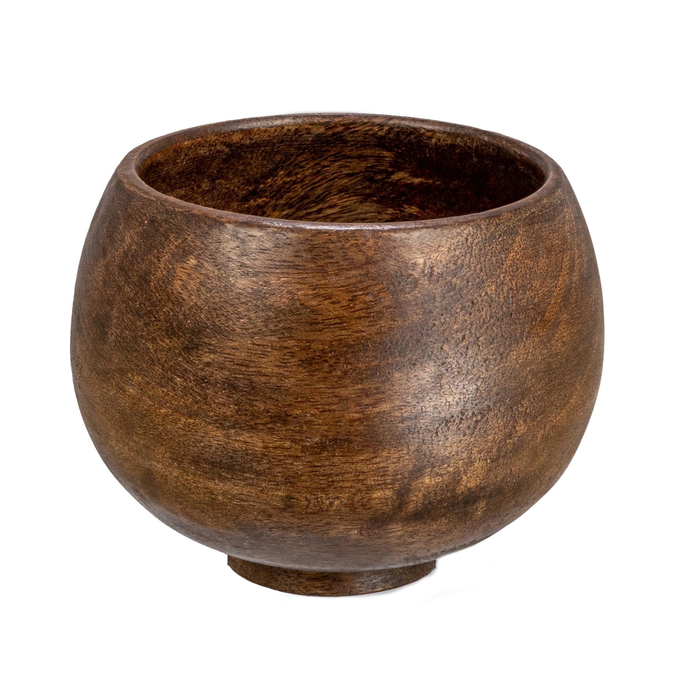 Creative Co-Op Mango Wood Bowl, Walnut Finish