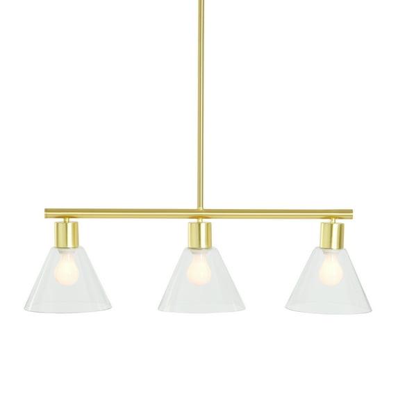 Creative Co-Op Modern Linear Ceiling Light, Brushed Gold