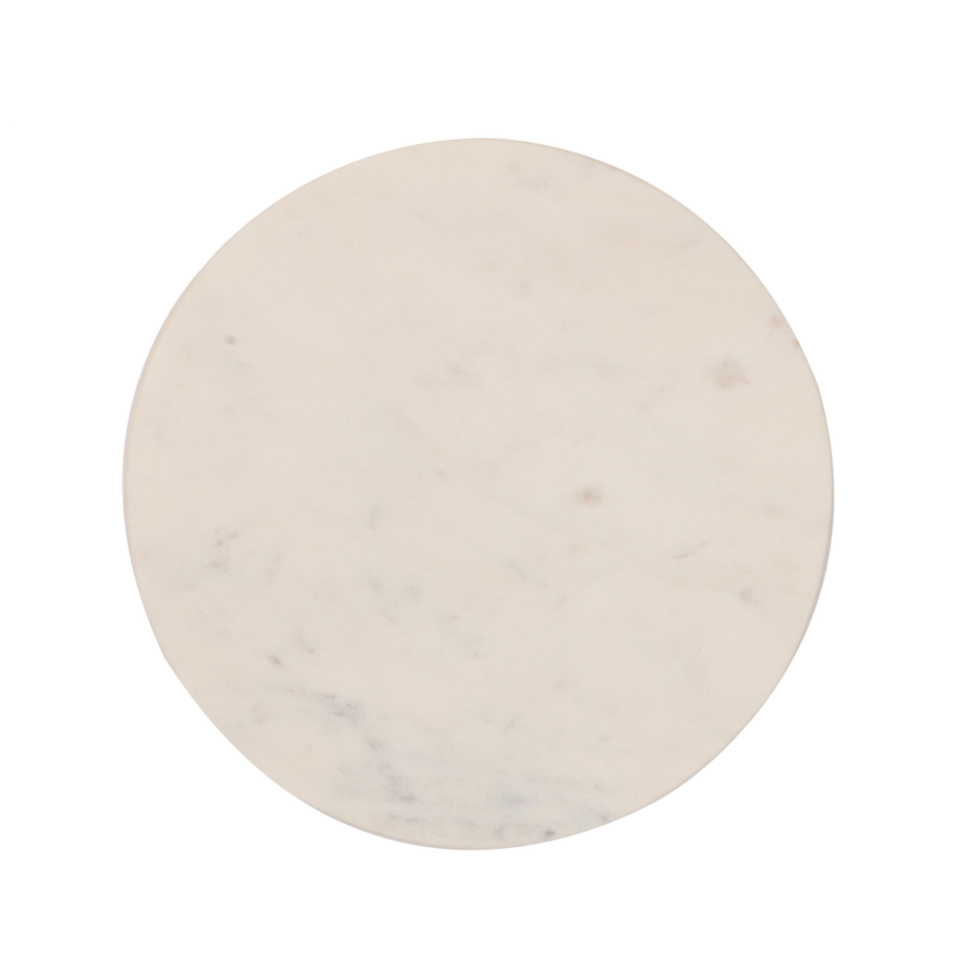 Elegant White Marble Round Charcuterie Board, 8 Inches