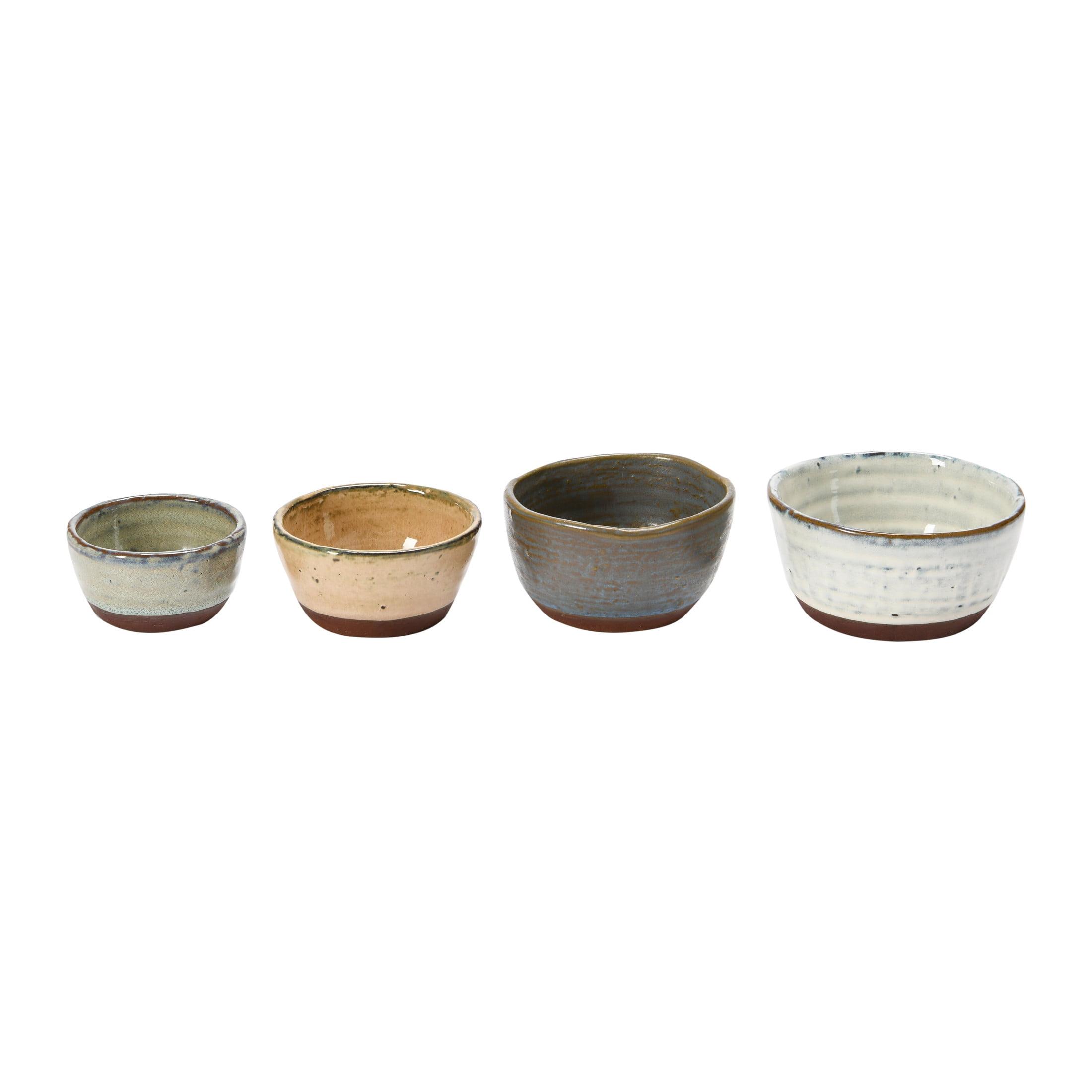 Multicolor Ceramic Reactive Glaze Small Serving Bowls Set