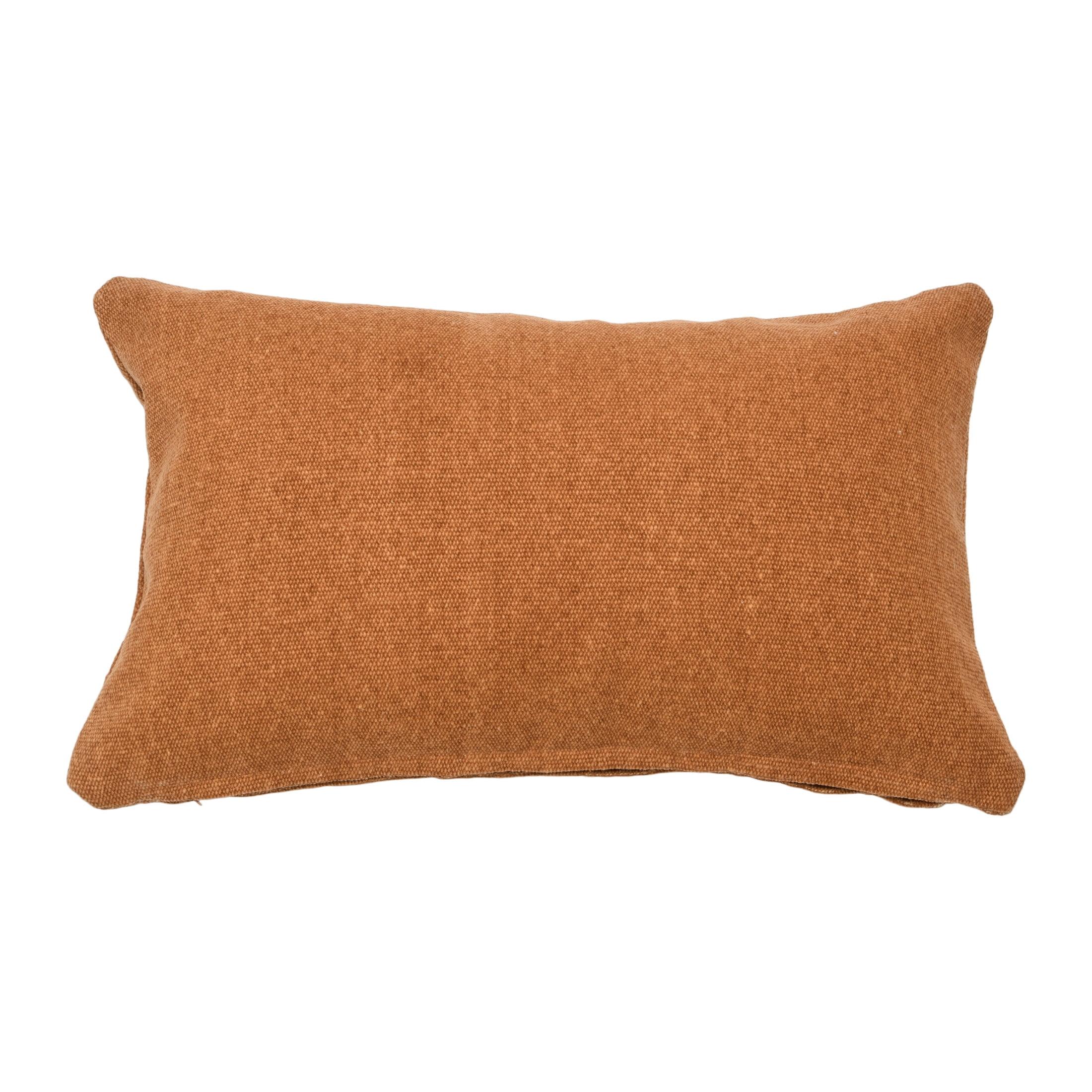 Creative Co-Op Woven Canvas Lumbar Pillow Cover