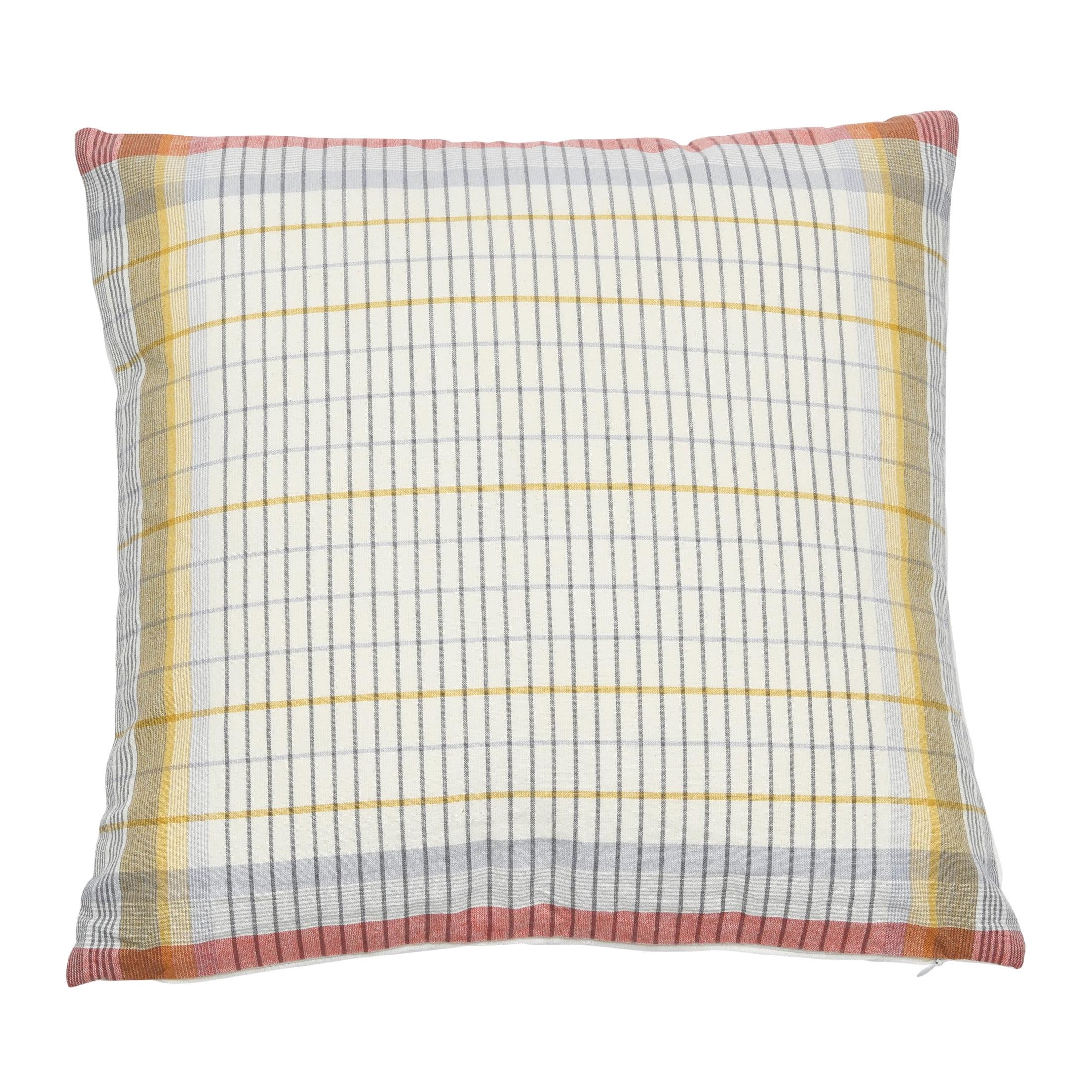 Creative Co-Op Woven Cotton Plaid Pillow