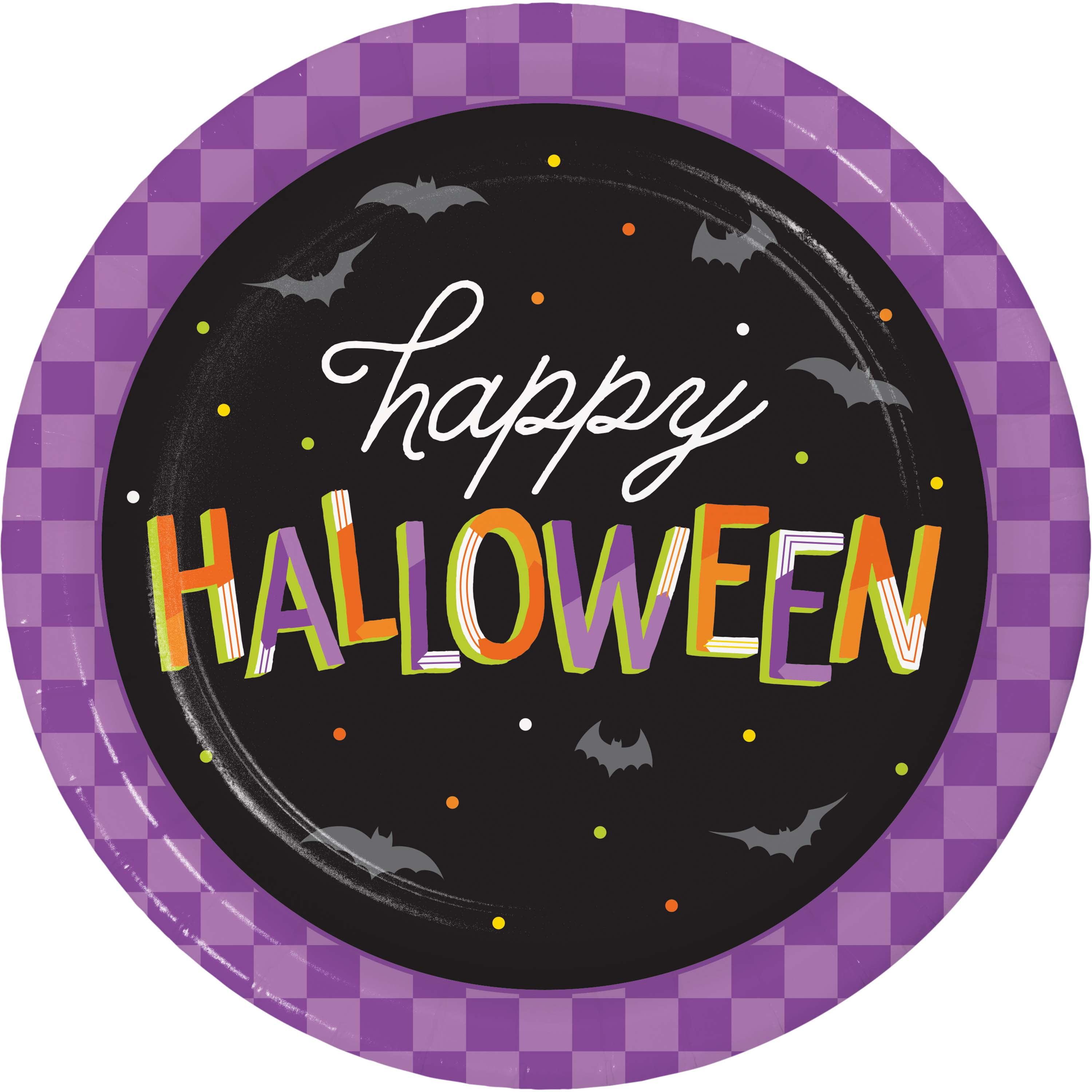 Creative Converting Creative Converting Retro Happy Halloween Paper Plates, 24 ct