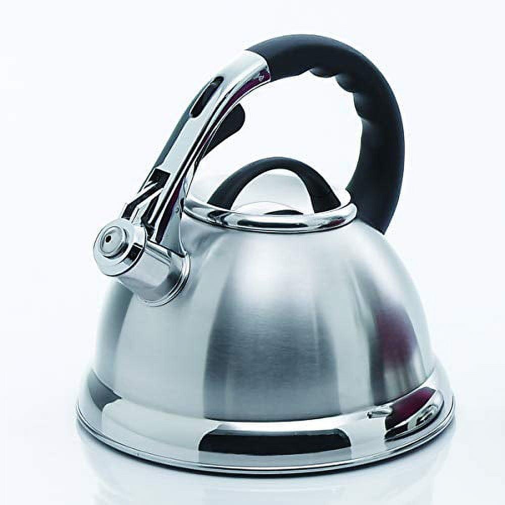 Camille 3.0 Quart Brushed Stainless Steel Whistling Tea Kettle