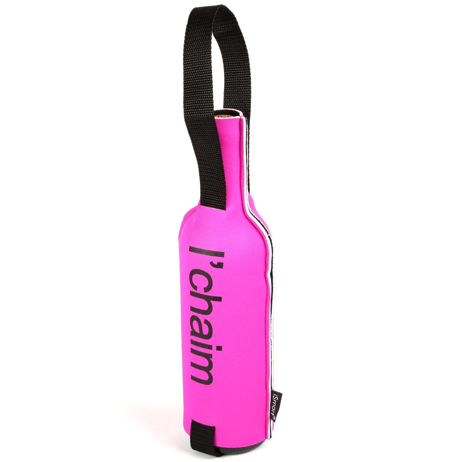 Creative Home Neoprene 1-Bottle Wine Carrier Bag, Pink