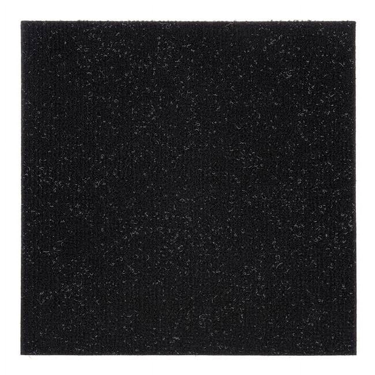 Jet Black Self-Adhesive 12" x 12" Carpet Tiles