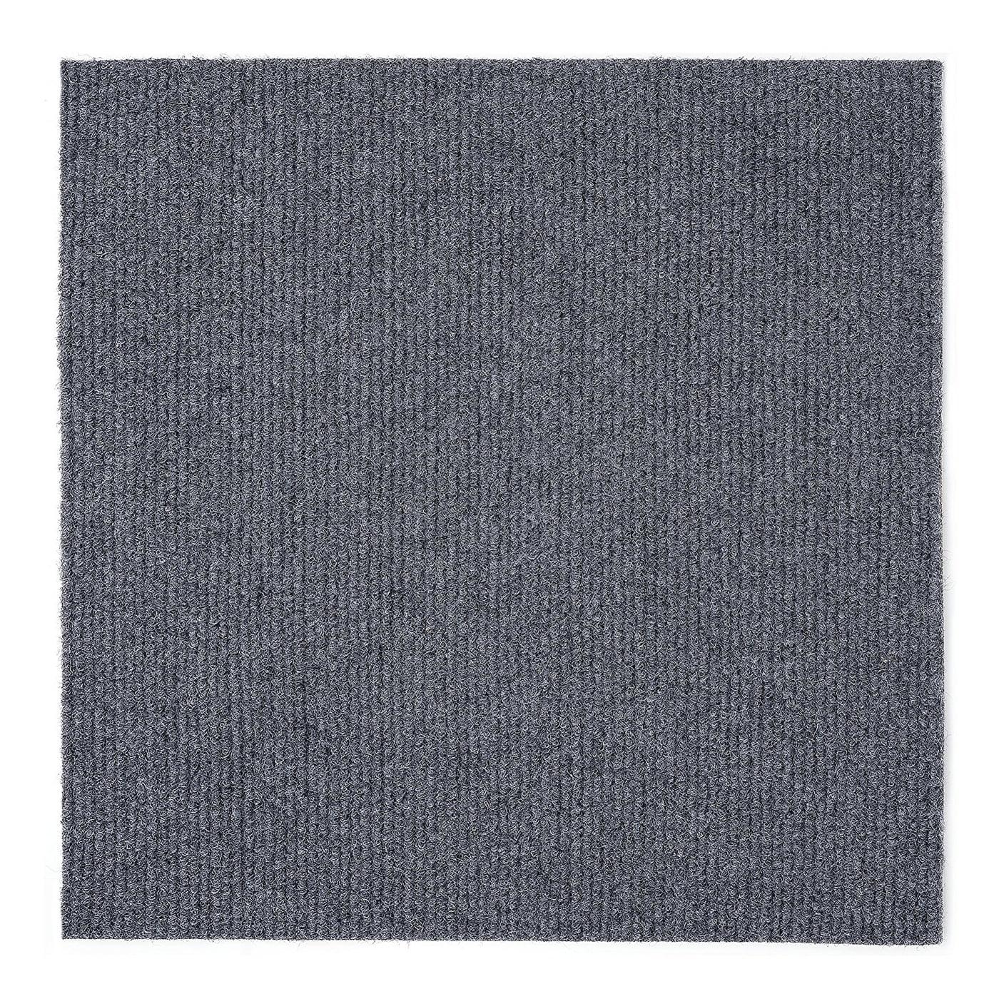 Achim Nexus Self Adhesive Polyester Carpet Tile - 12 Tiles/12 Sq. ft., 12 x 12, Smoke Gray