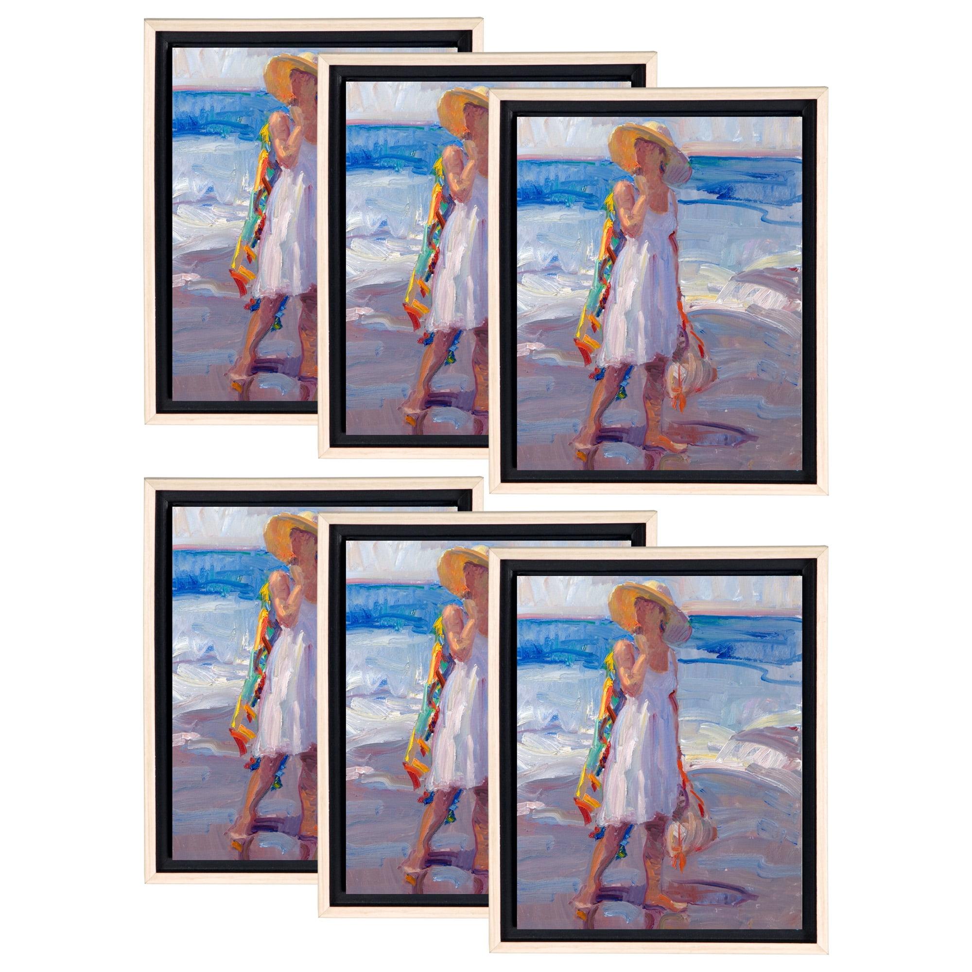 Creative Mark Illusions Floater Frame For 3/4" Deep Canvases - 16x20" Natural - Set of 6 - For Galleries & Home Decor - Wood Float Frame for Canvas