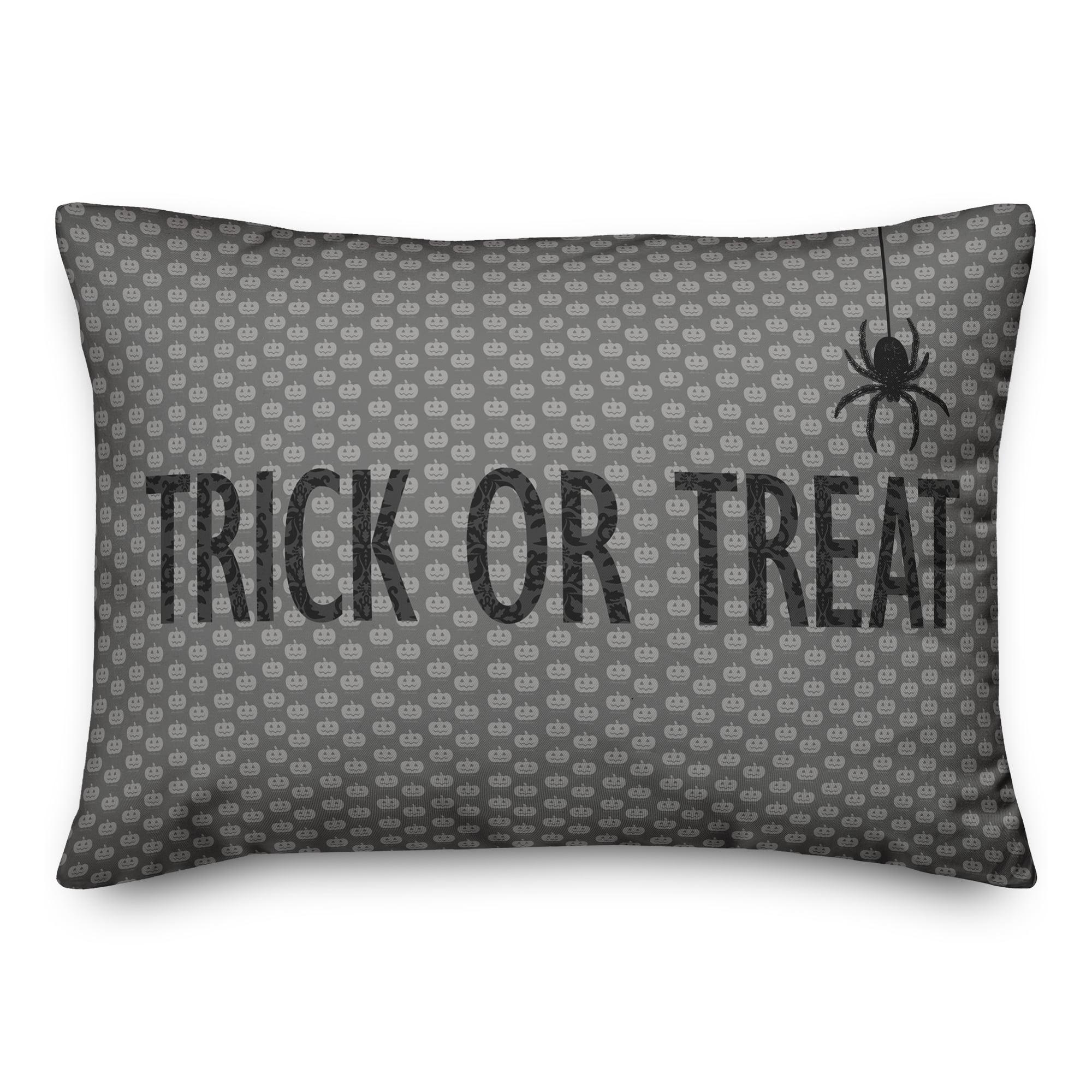 Creative Products Black and White Trick or Treat 14x20 Spun Poly Pillow