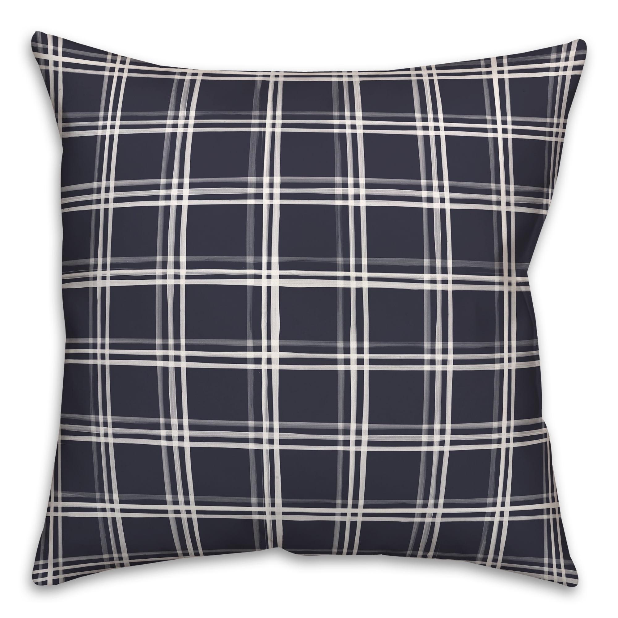 Designs Direct Creative Group Plaid Indoor/Outdoor Reversible Throw Pillow