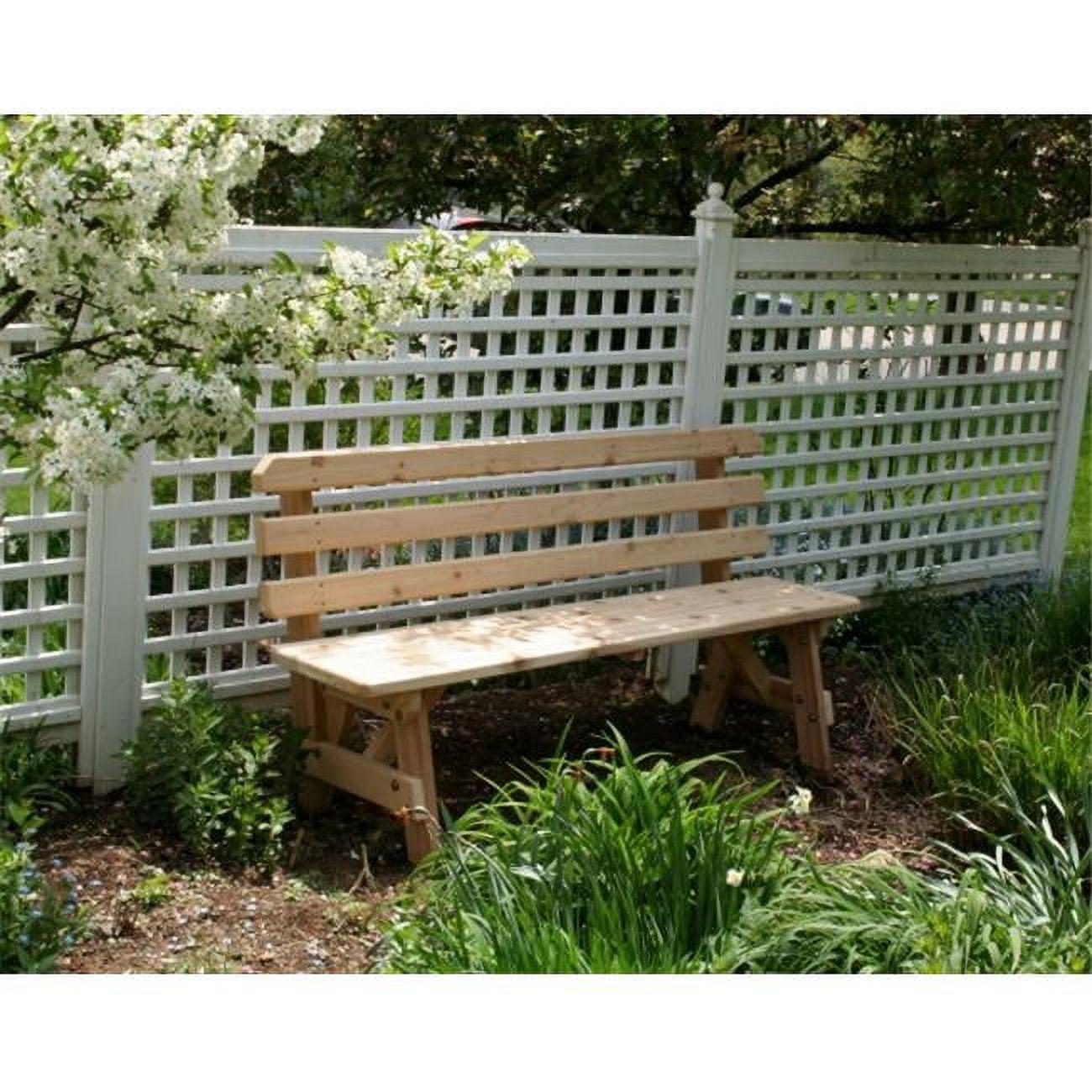 Cedar 4 ft. Rustic Backed Garden Bench