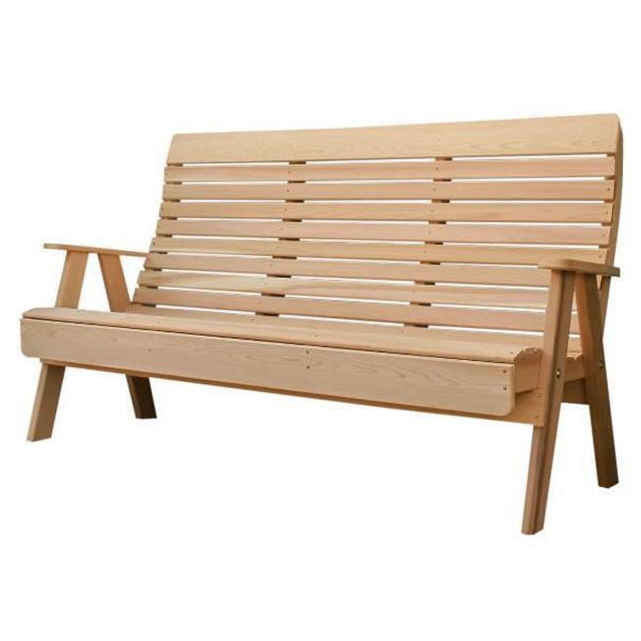 6 ft. Luxurious Cedar Highback Garden Bench with Lumbar Support