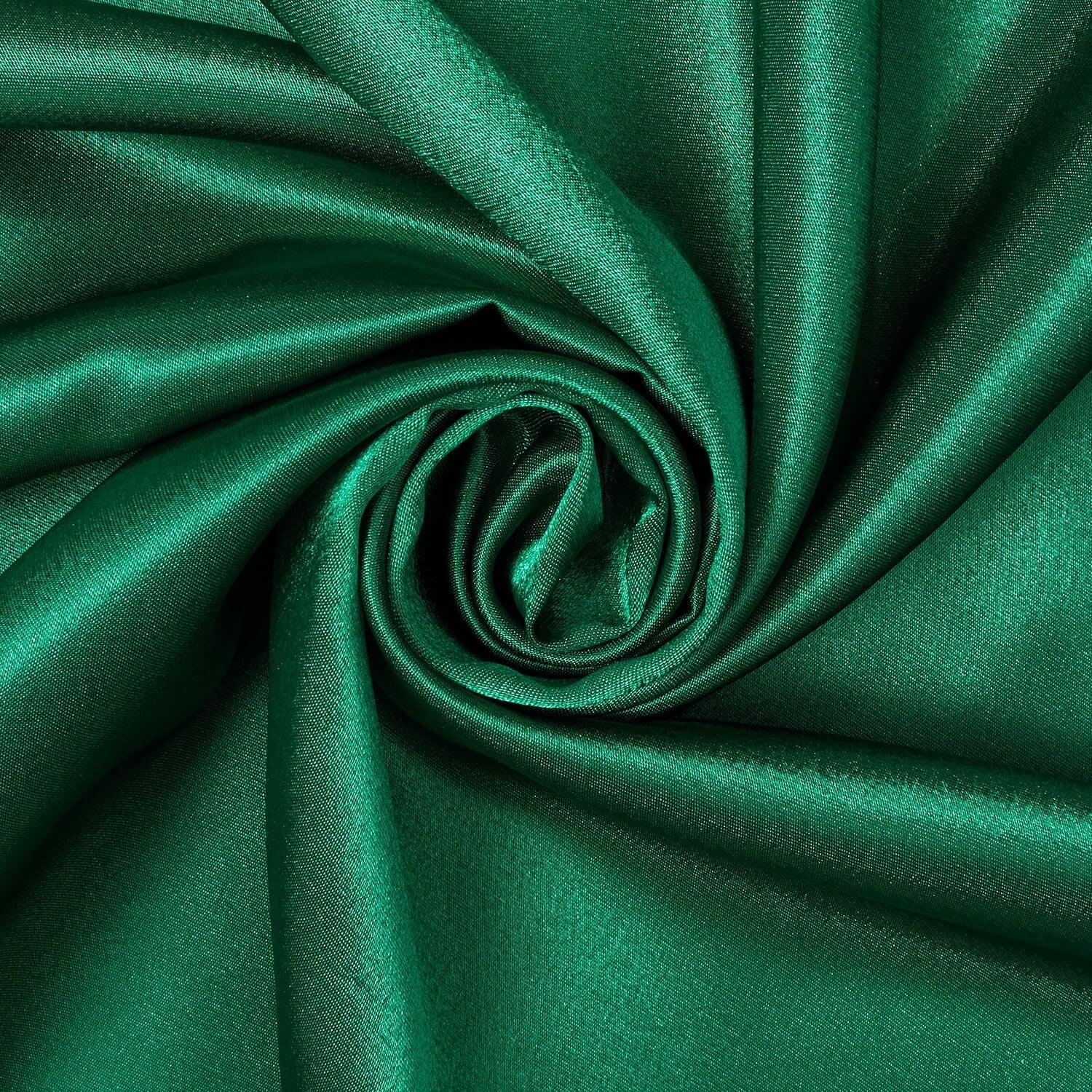 Crepe Back Satin Bridal Fabric Drapery Soft 60" Inches By the Yard (Hunter Green)
