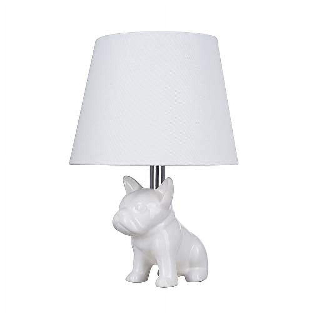 Bulldog Ceramic Table Lamp - White