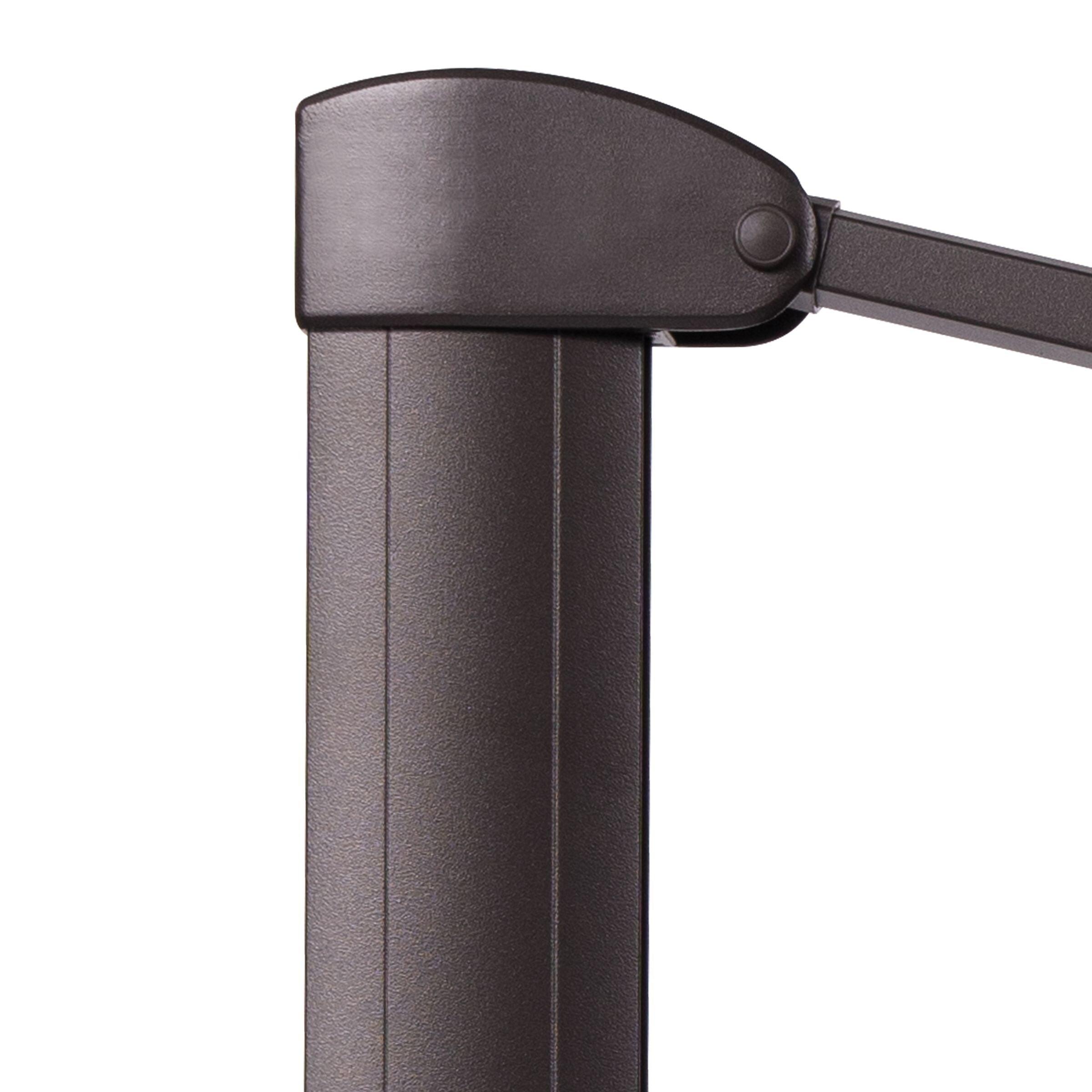 Crestlive Products Outdoor Rectangular Patio Offset Cantilever Umbrella with 360-degree Rotation and 6 Shade Angles Navy Blue