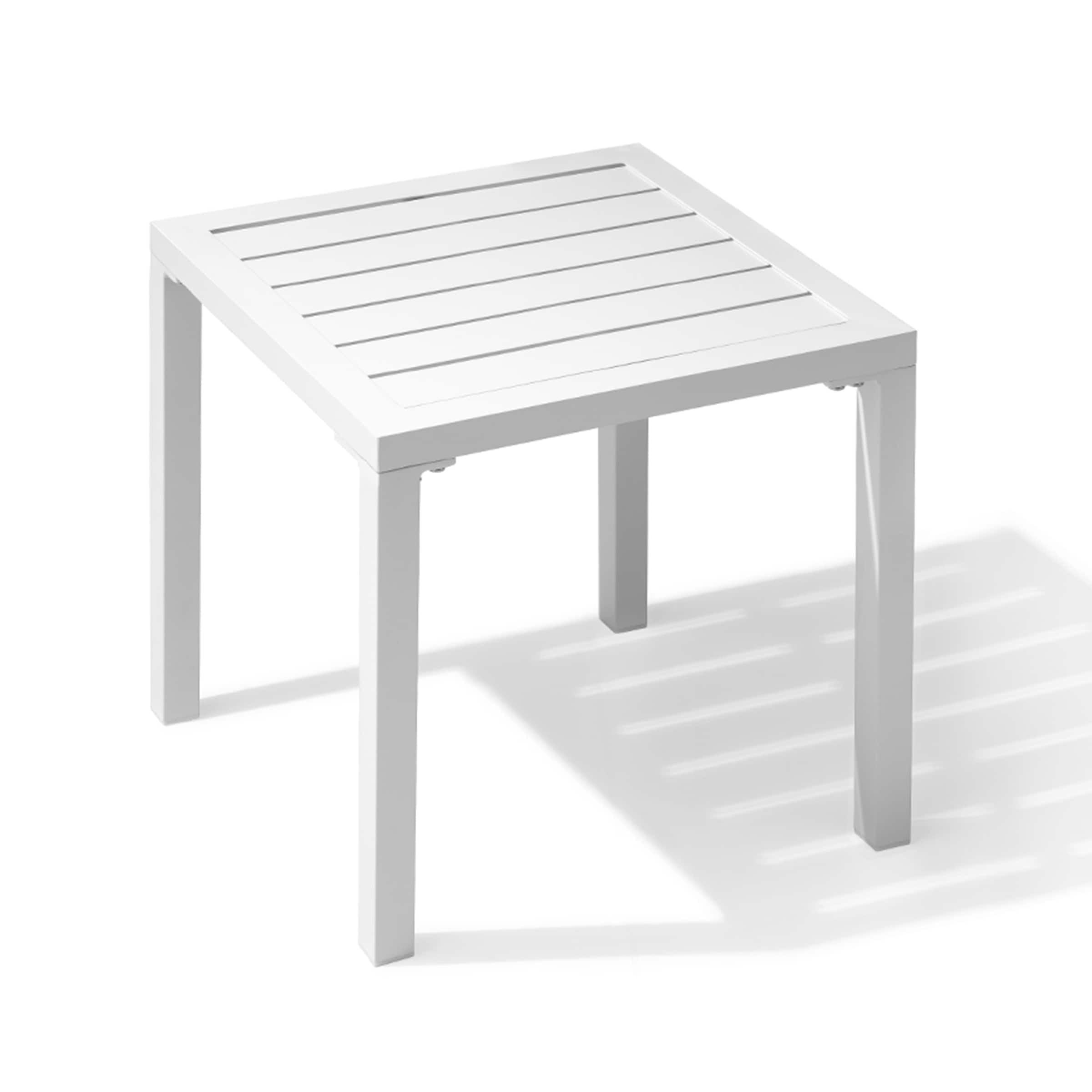 Crestlive Products Set of 3 Outdoor Aluminum Chaise Lounge Chairs and Table, Blue