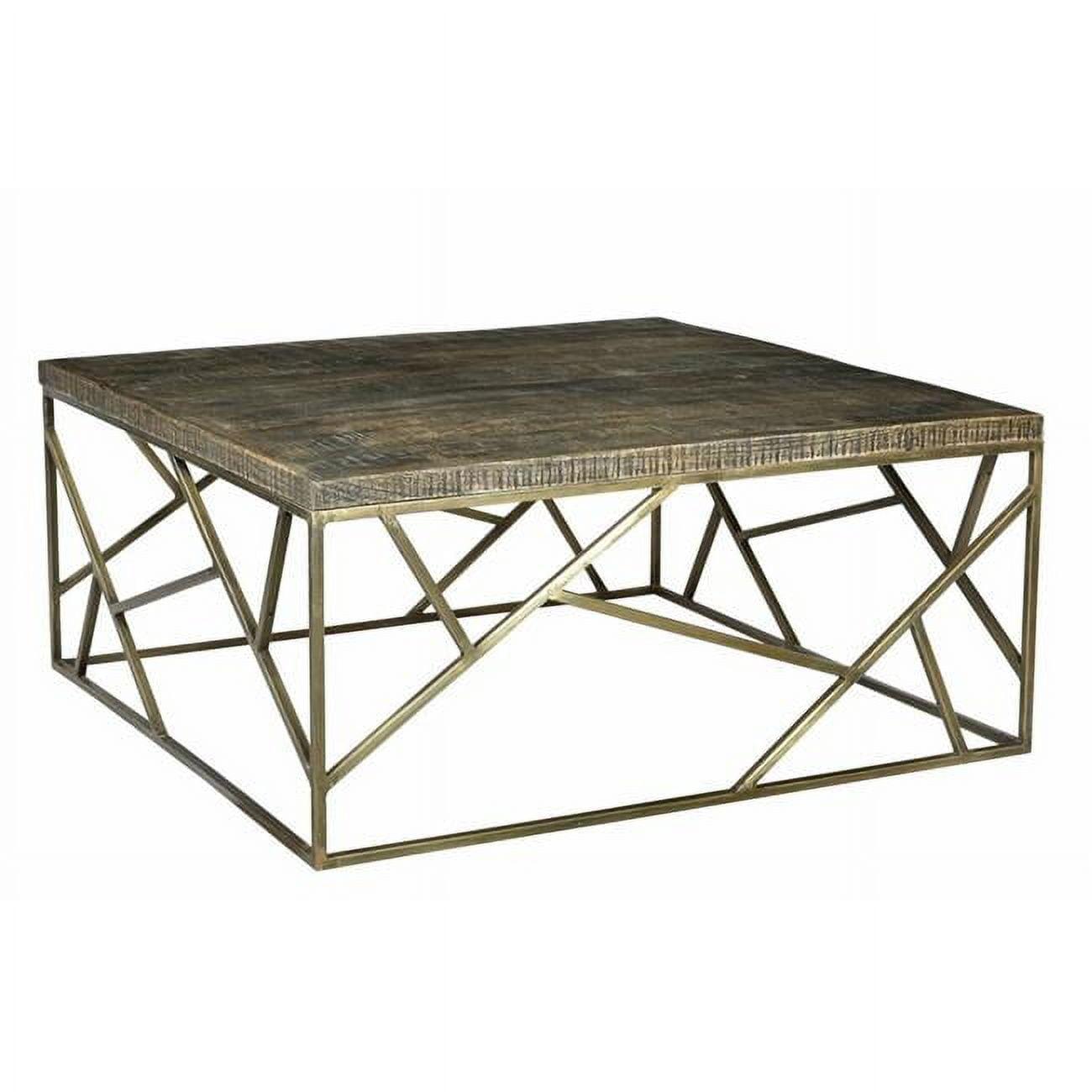 Crestview Collection Wood Crazy Cut Coffee Table in Chocolate