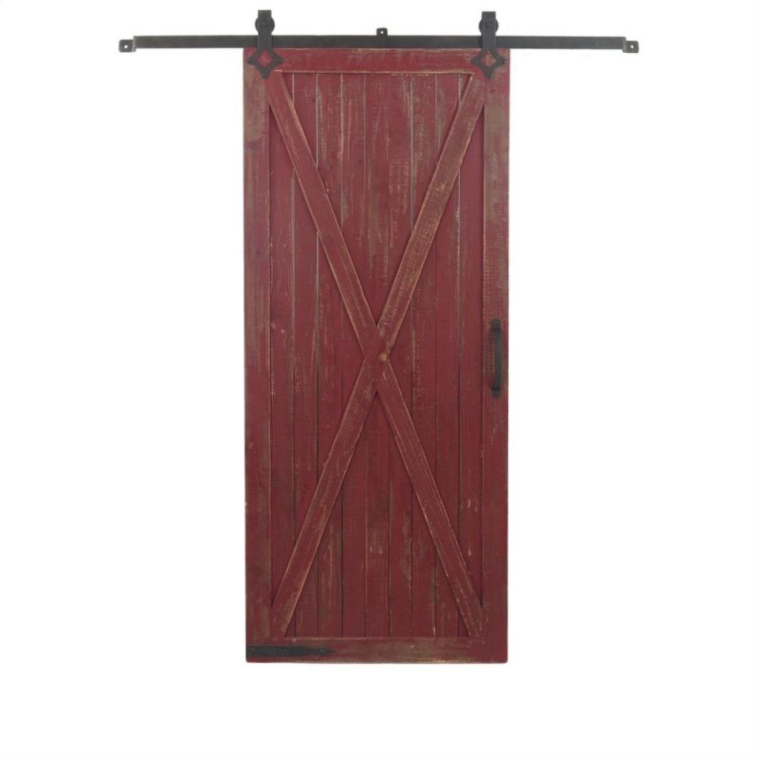 Rustic Red Wood Barn Door Wall Decor