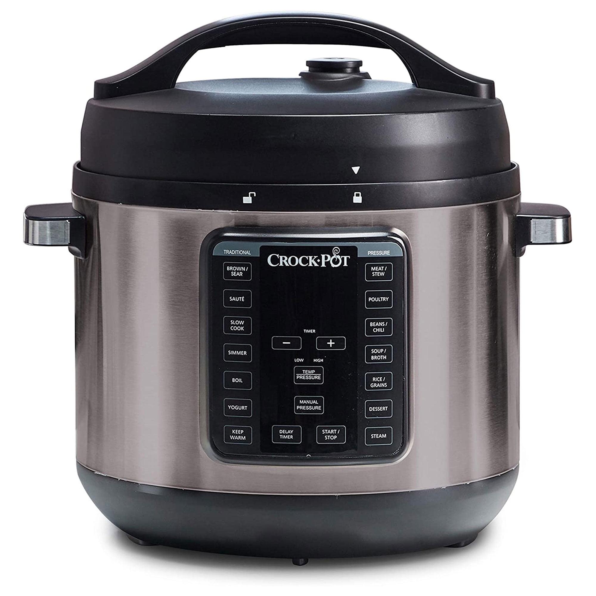 Crock-Pot 8-Quart Black Stainless Steel Programmable Multi-Cooker