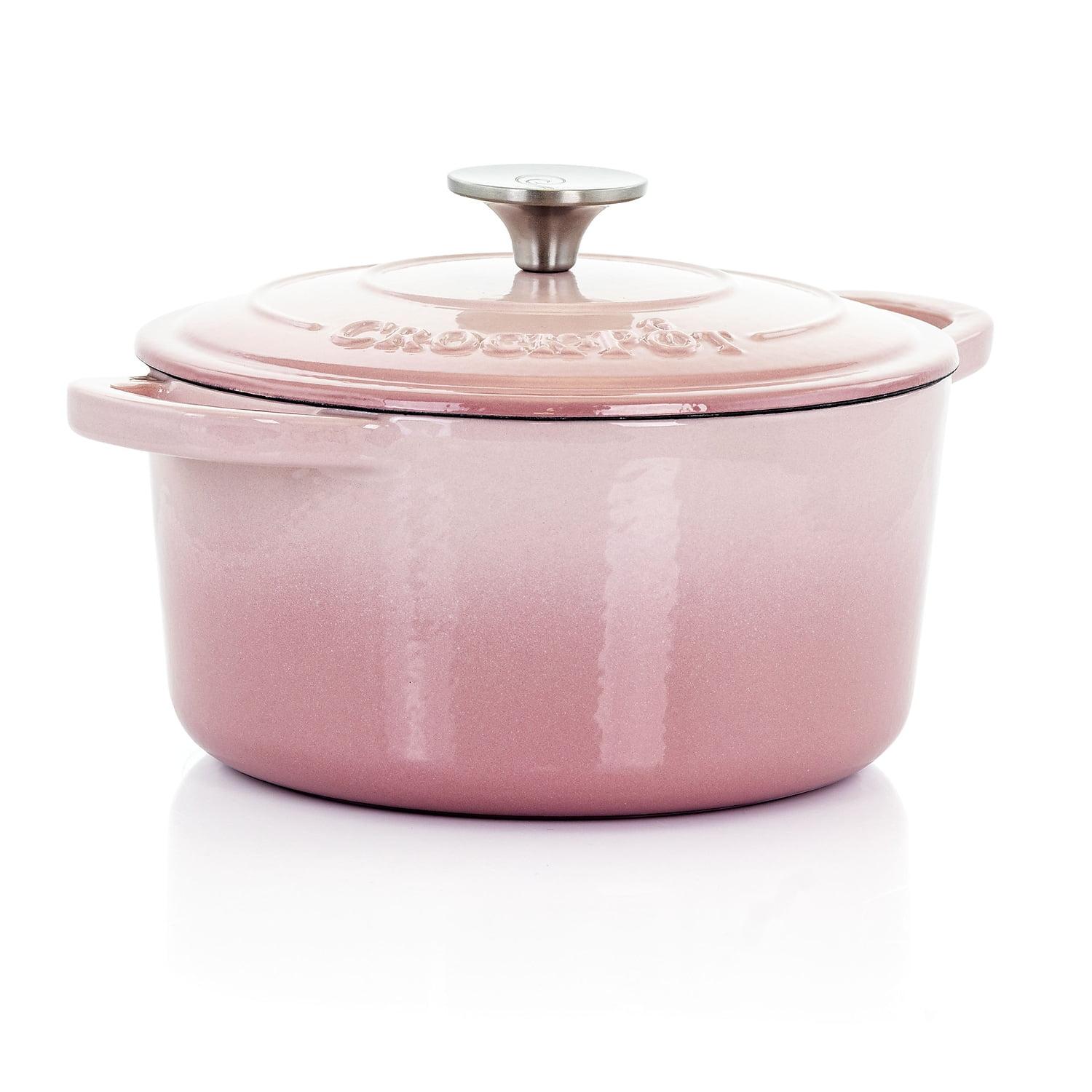 Blush Pink 3-Quart Enameled Cast Iron Dutch Oven with Lid