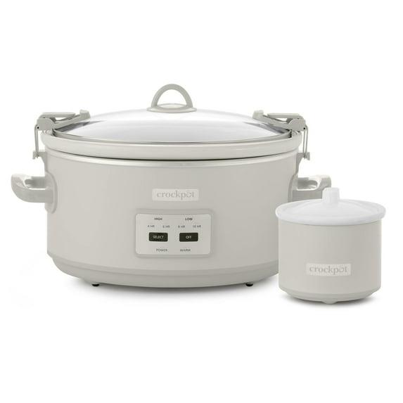 Crockpot 7-Quart Programmable Slow Cooker with Locking Lid and Little Dipper Food Warmer