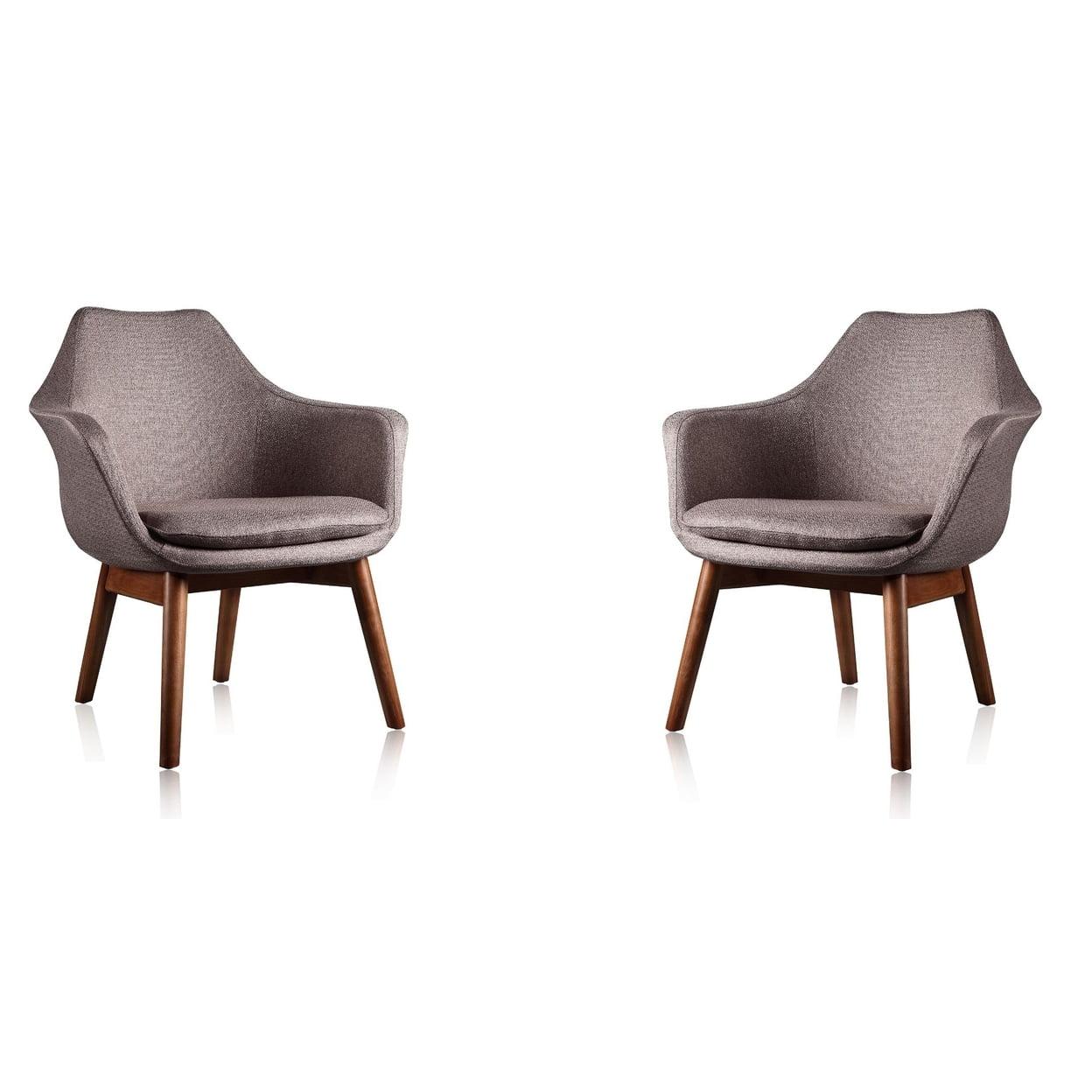 Set of 2 Cronkite Twill Accent Chairs - Manhattan Comfort