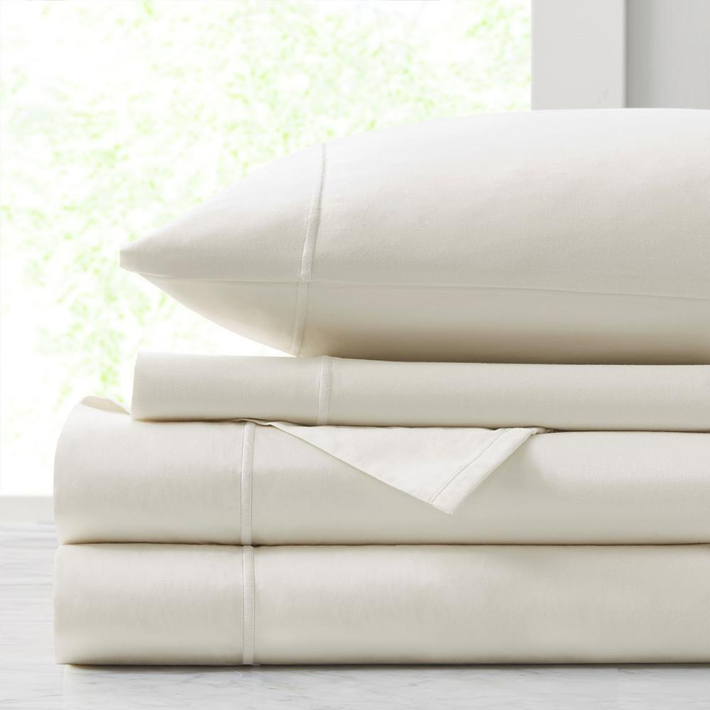 Croscill Luxury Egyptian 500TC Cotton Sheet Set in Ivory Queen