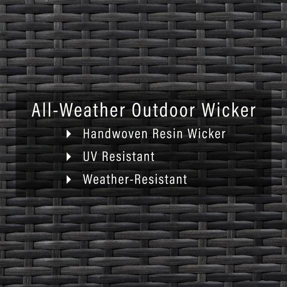 Beaufort 6pc Outdoor Wicker Conversation Set - Mist - Crosley: Steel Frame, Weather-Resistant, UV-Resistant, with Polyester Foam Cushions