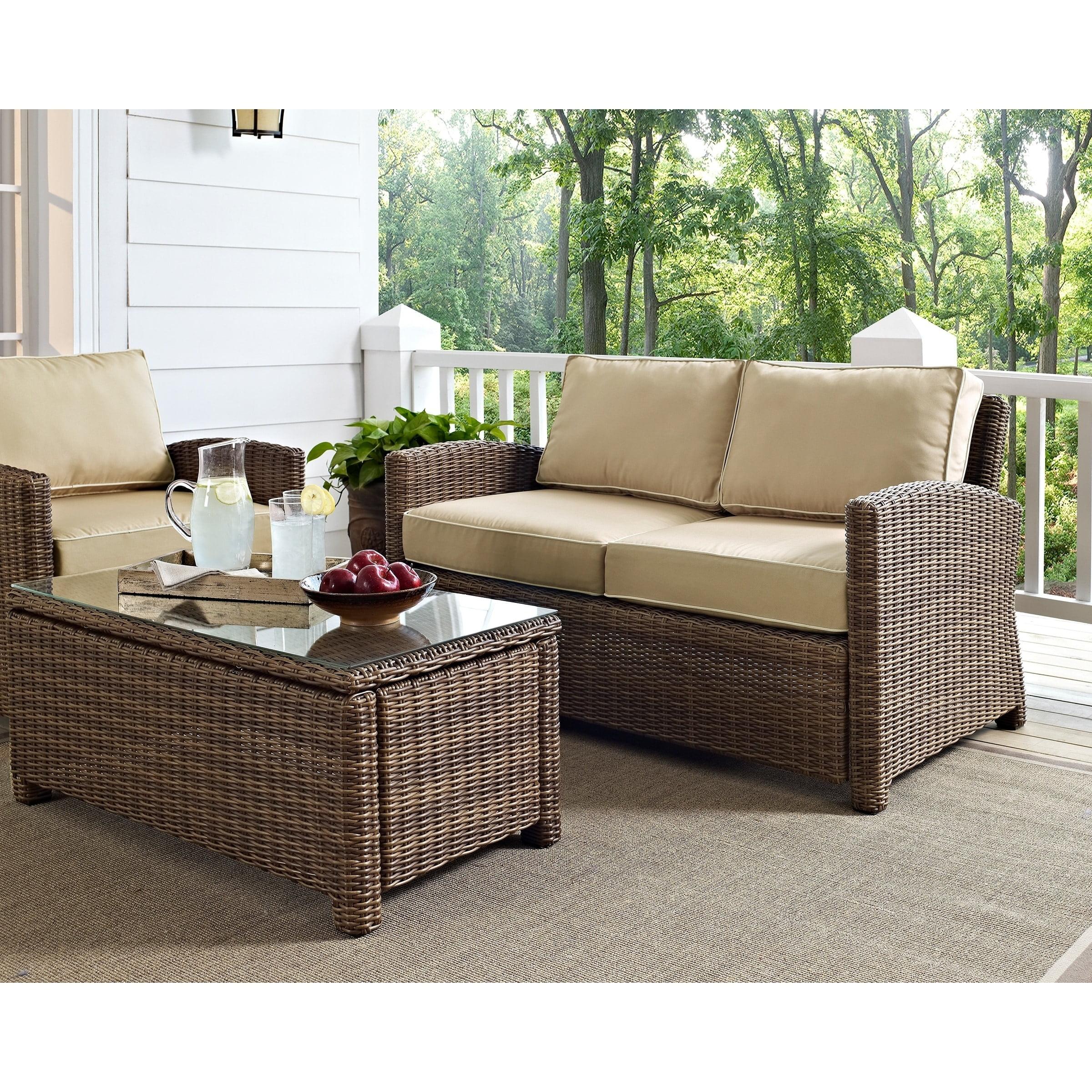 Bradenton Outdoor Wicker Loveseat - Crosley