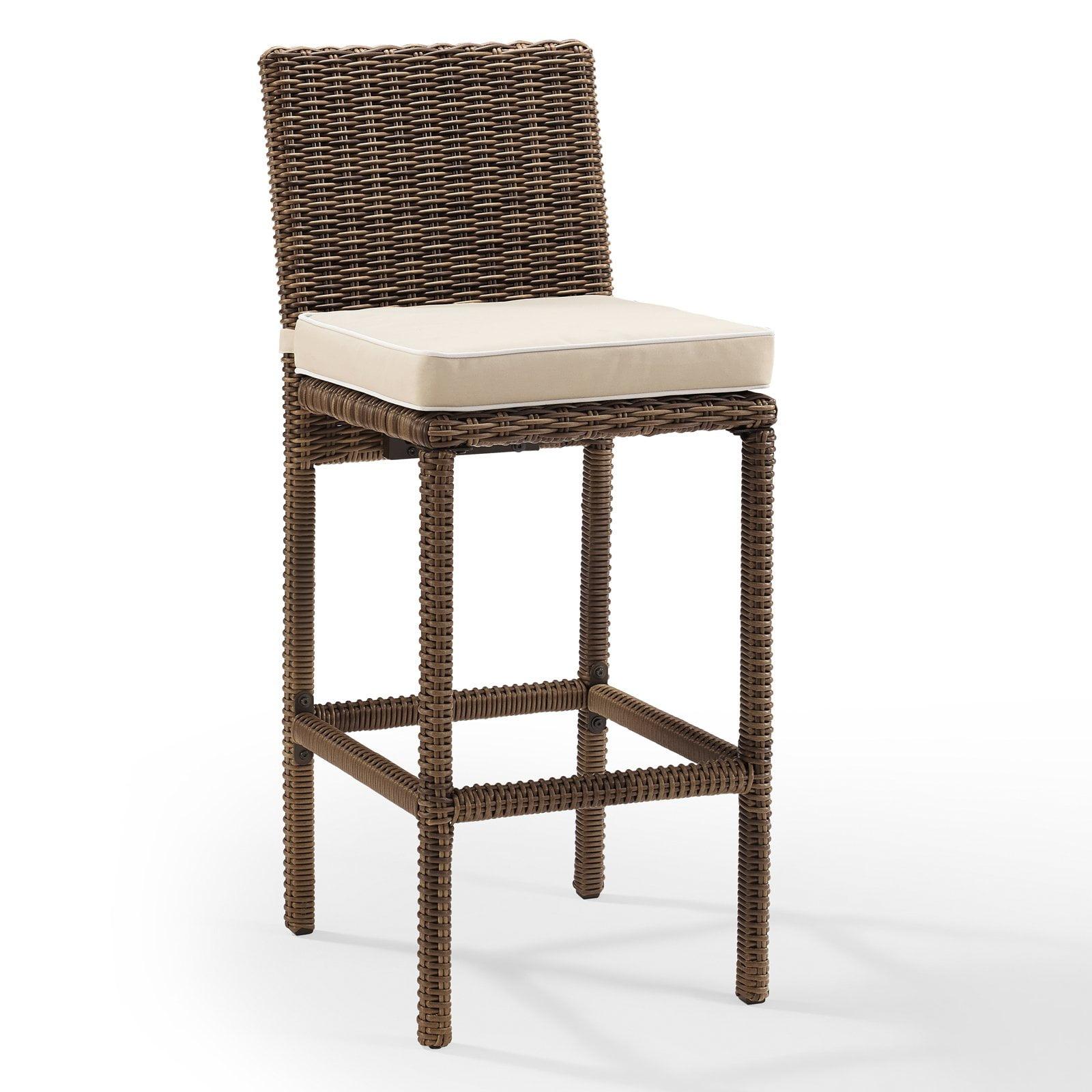 All-Weather Wicker 46'' Sand Bar Height Stools Set of 2