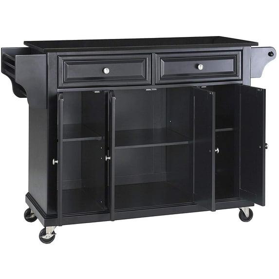 Crosley Furniture  Solid Granite Top Kitchen Cart-Island - Black