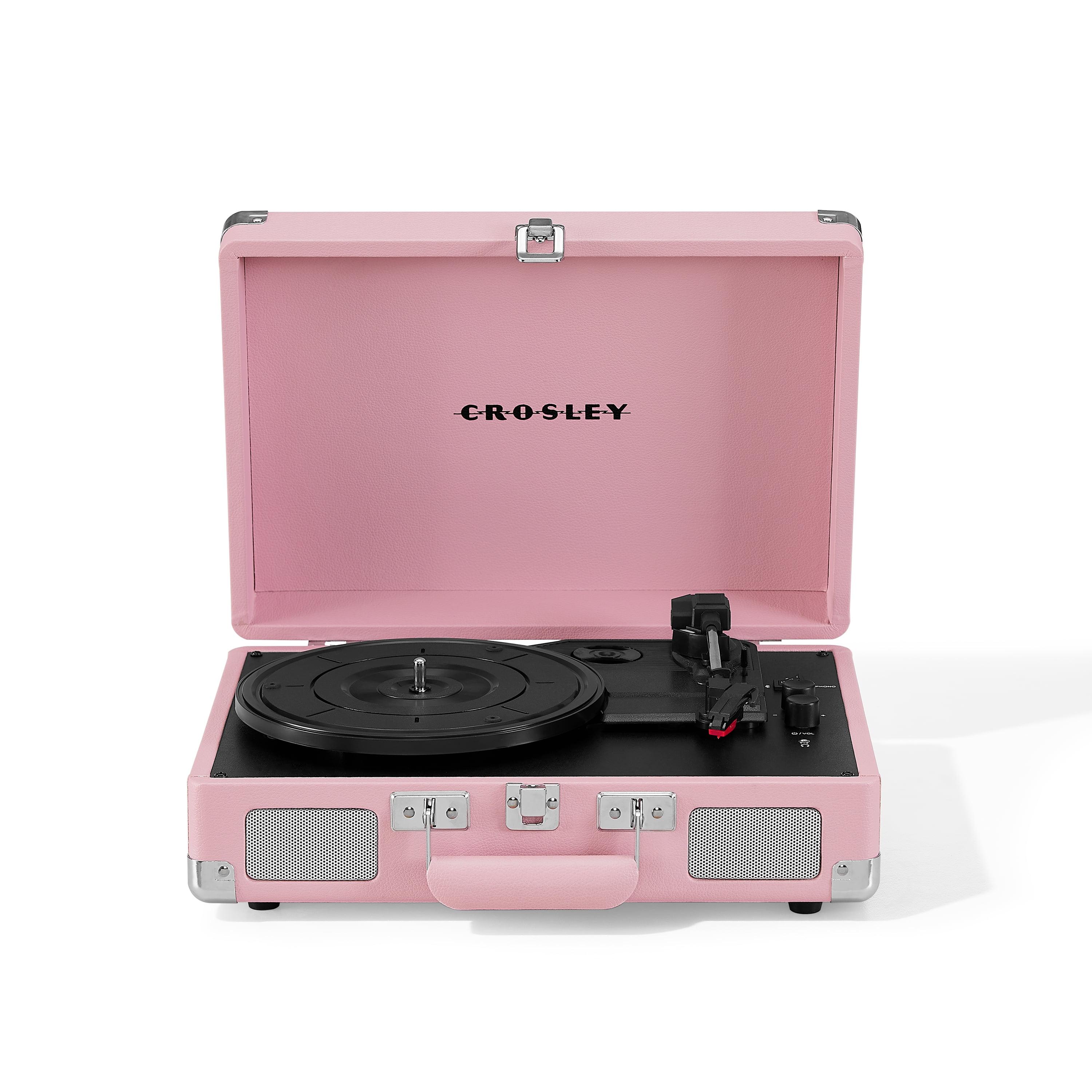 Crosley Cruiser Premier Vinyl Record Player with Speakers and Bluetooth -Blush Pink