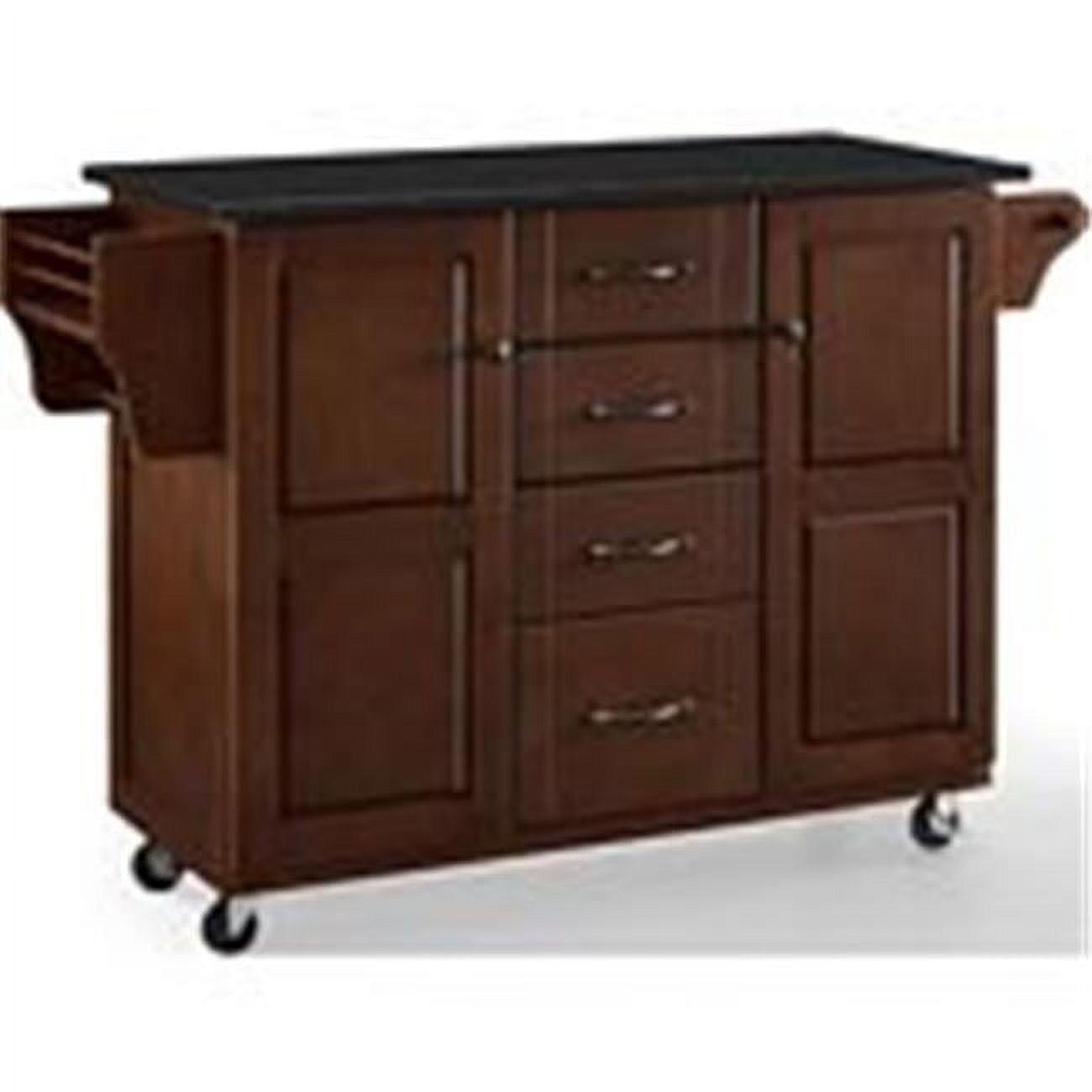 Eleanor Granite Top Kitchen Cart Mahogany/Gray - Crosley