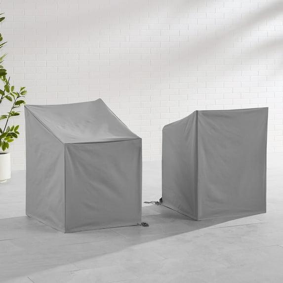 Outdoor Dining Arm Chair Furniture Cover Set, Gray - 2 Piece