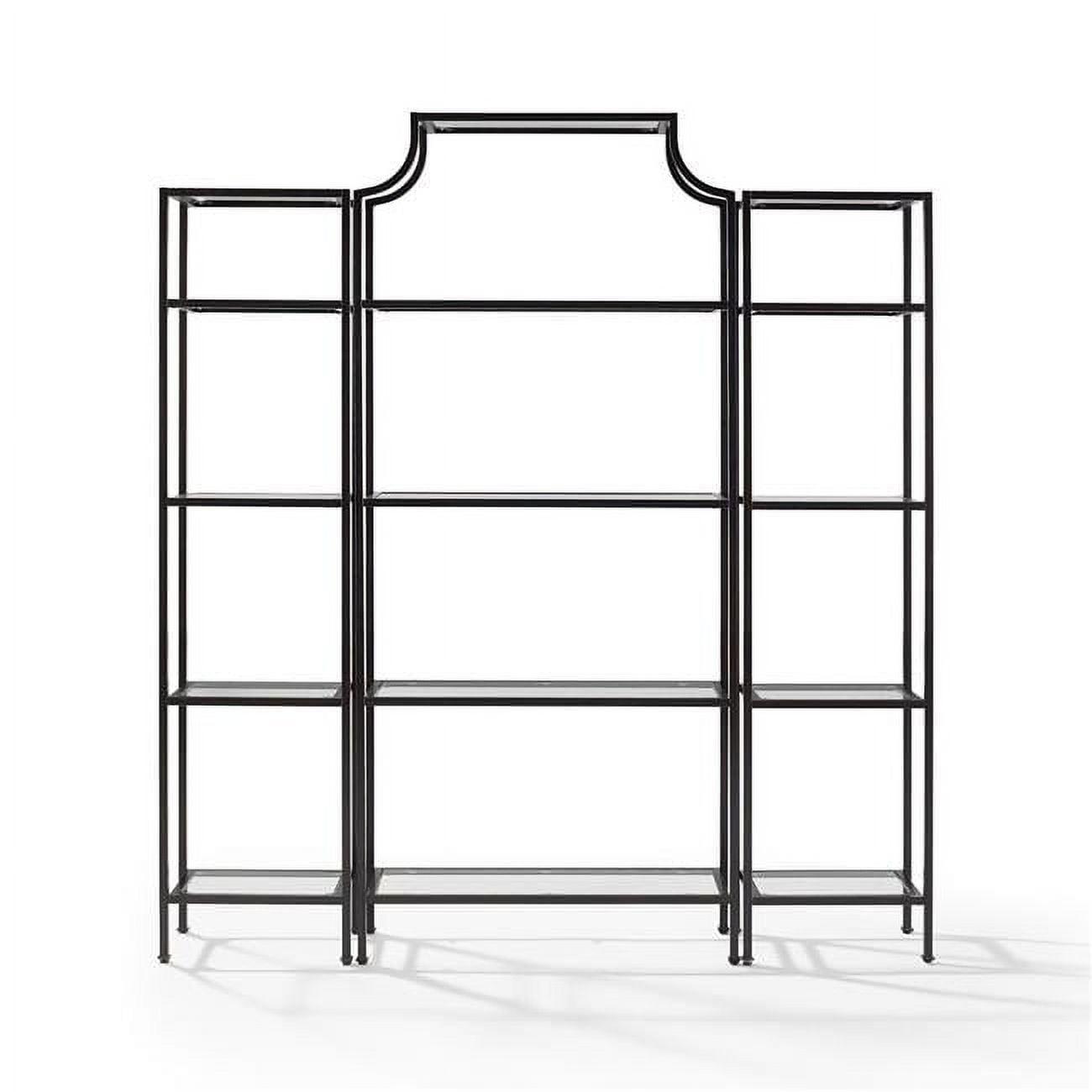 Aimee Pagoda-Style 3-Piece Etagere Set in Oil-Rubbed Bronze