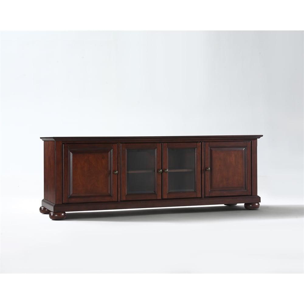 Alexandria TV Stand for TVs up to 60" Mahogany - Crosley: Sleek Design, Media Storage, Cord Management