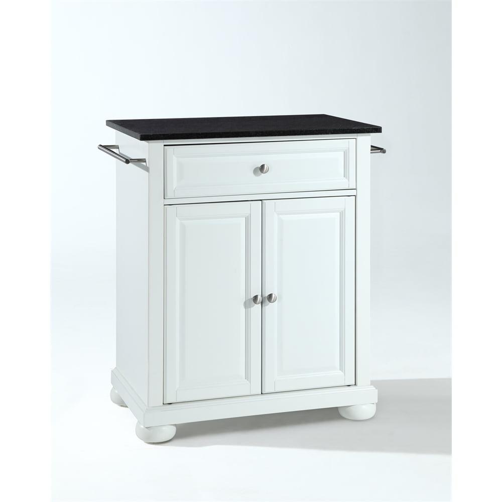 Alexandria Black Granite Top Portable Kitchen Island/Cart - Crosley